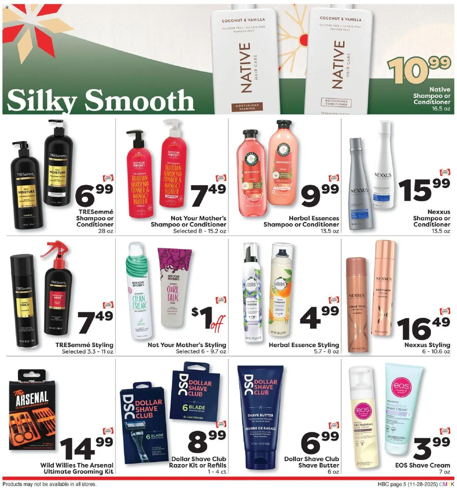Weis Ad - valid from 28.11.2025 | Page: 5 | Products: Shampoo, Conditioner, Grapefruit, Mango