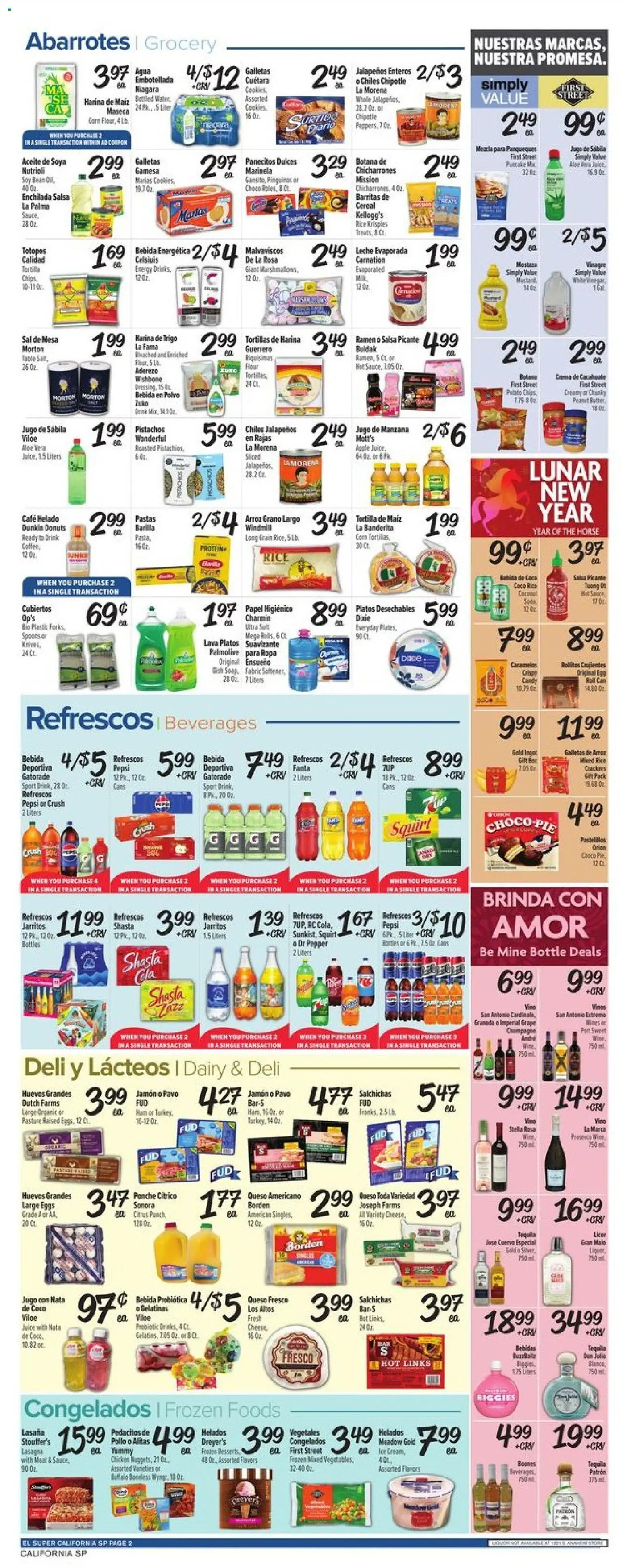El Super Weekly Ad - CA - valid from 11.02.2026 | Page: 2 | Products: Corn, Chips, Aloe Vera, Pepper