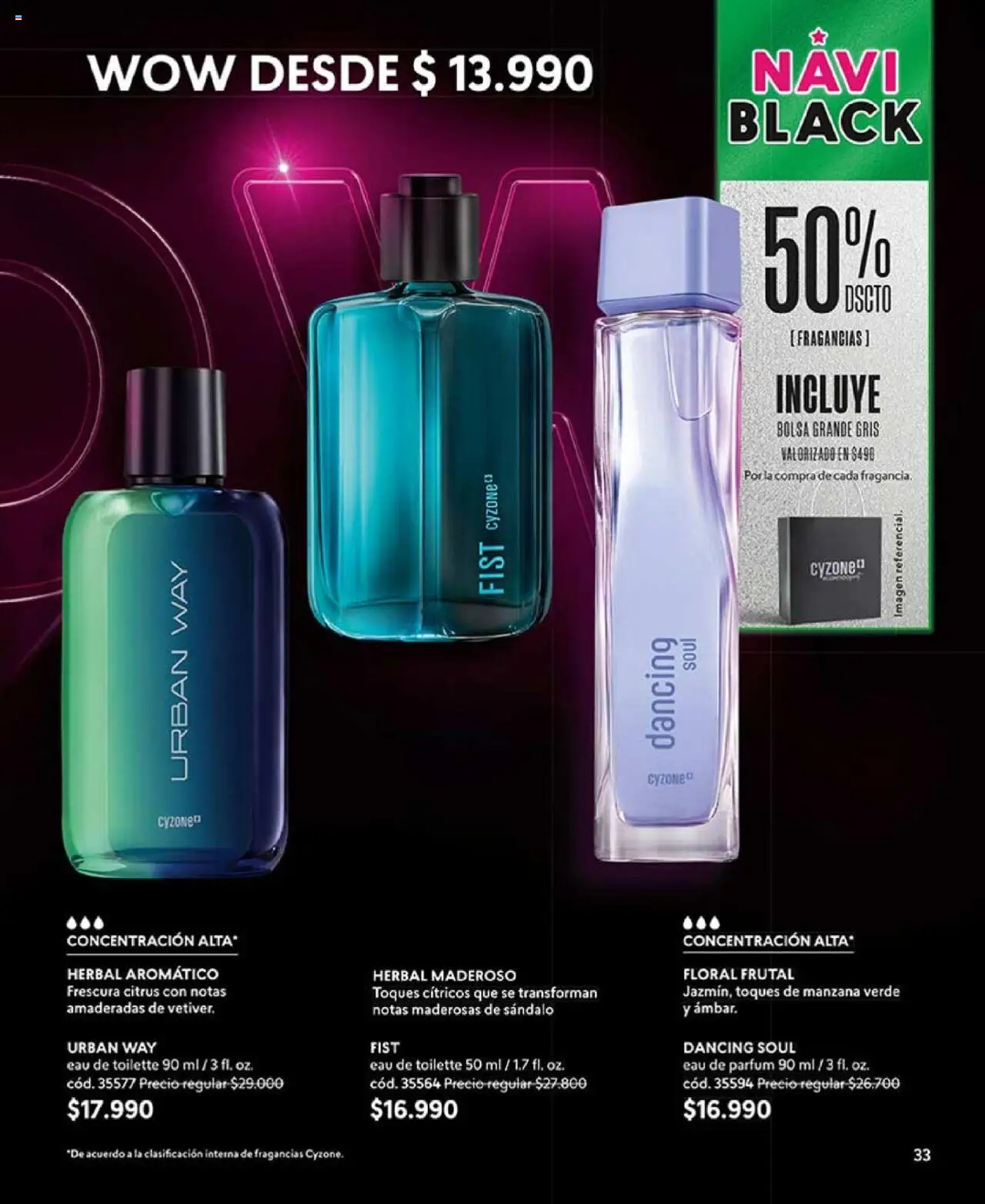 Catálogo CyZone Campaña 17 │ válido desde el 14.10.2025 | Página: 33 | Productos: Manzana, Bolsa, Fragancia, Eau de toilette