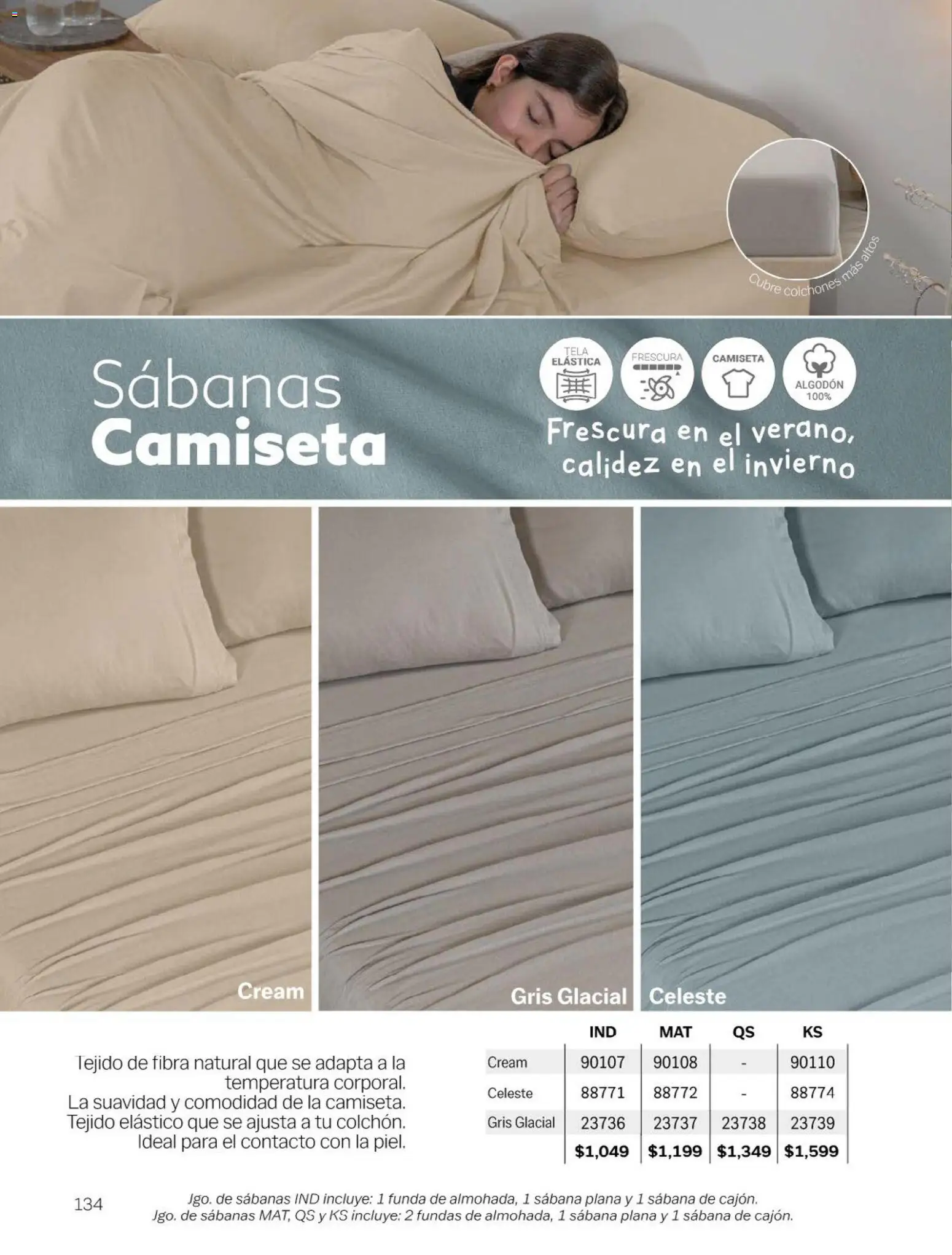 Nuevas ofertas de Vianney válidas en toda la República Mexicana desde el 23.01.2026. ¡Encuentra las mejores ofertas en Vianney catálogo Chavos! | Página: 136 | Productos: Funda, Algodón, Sabanas, Camiseta