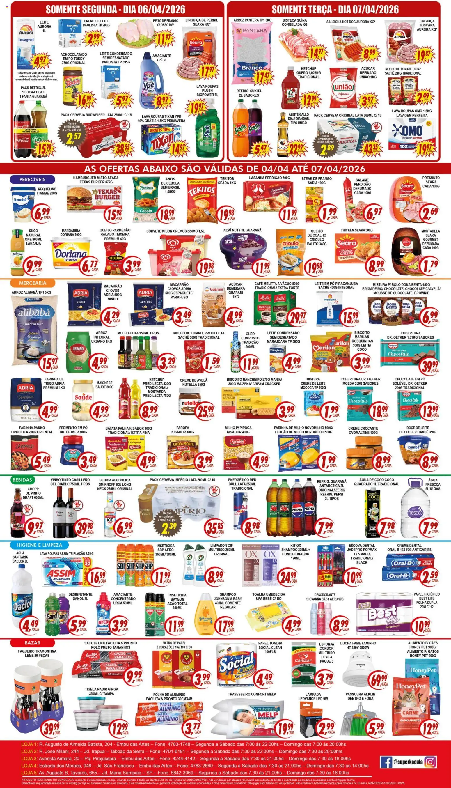 Kaçula Folheto - válido de 04.04.2026 | Página: 2 | Produtos: Cebola, Açúcar, Creme de avelã, Amaciante