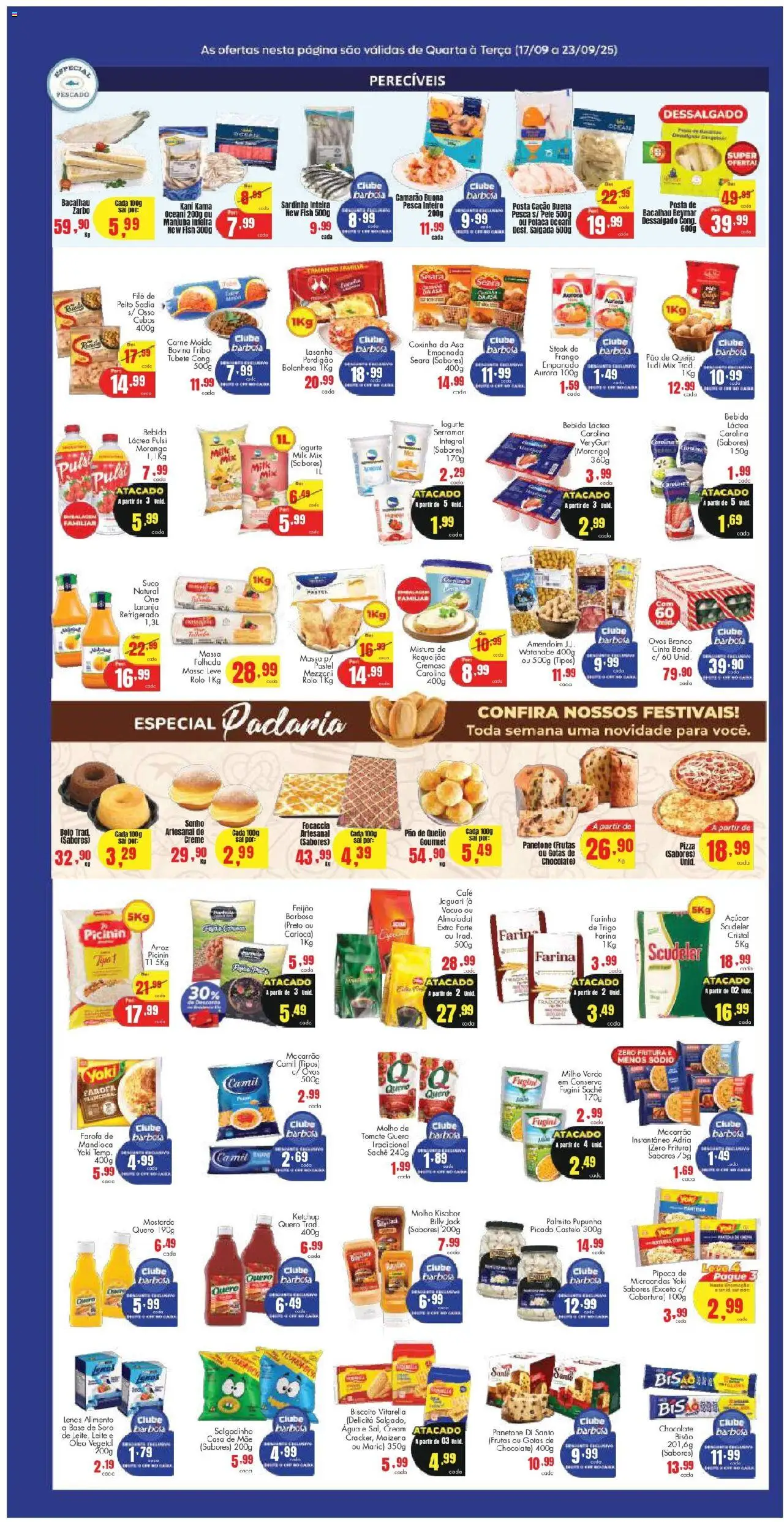 Barbosa Supermercados Folheto - válido de 17.09.2025 | Página: 3 | Produtos: Amendoim, Pão, Creme, Lasanha
