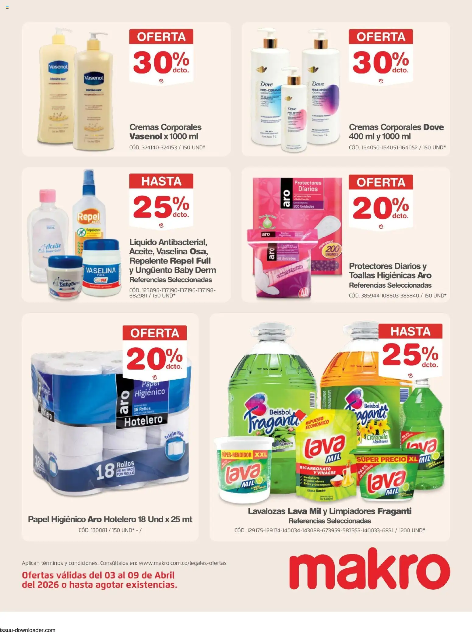 Makro revista - valida desde el 03.04.2026 | Página: 20 | Productos: Antigrasa, Repelente, Vinagre, Aceite