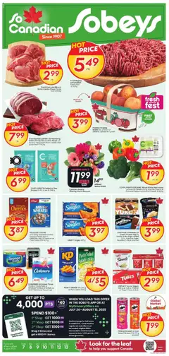 Preview of Sobeys weekly flyer / circulaire from shop Sobeys valid from 07.08.2025