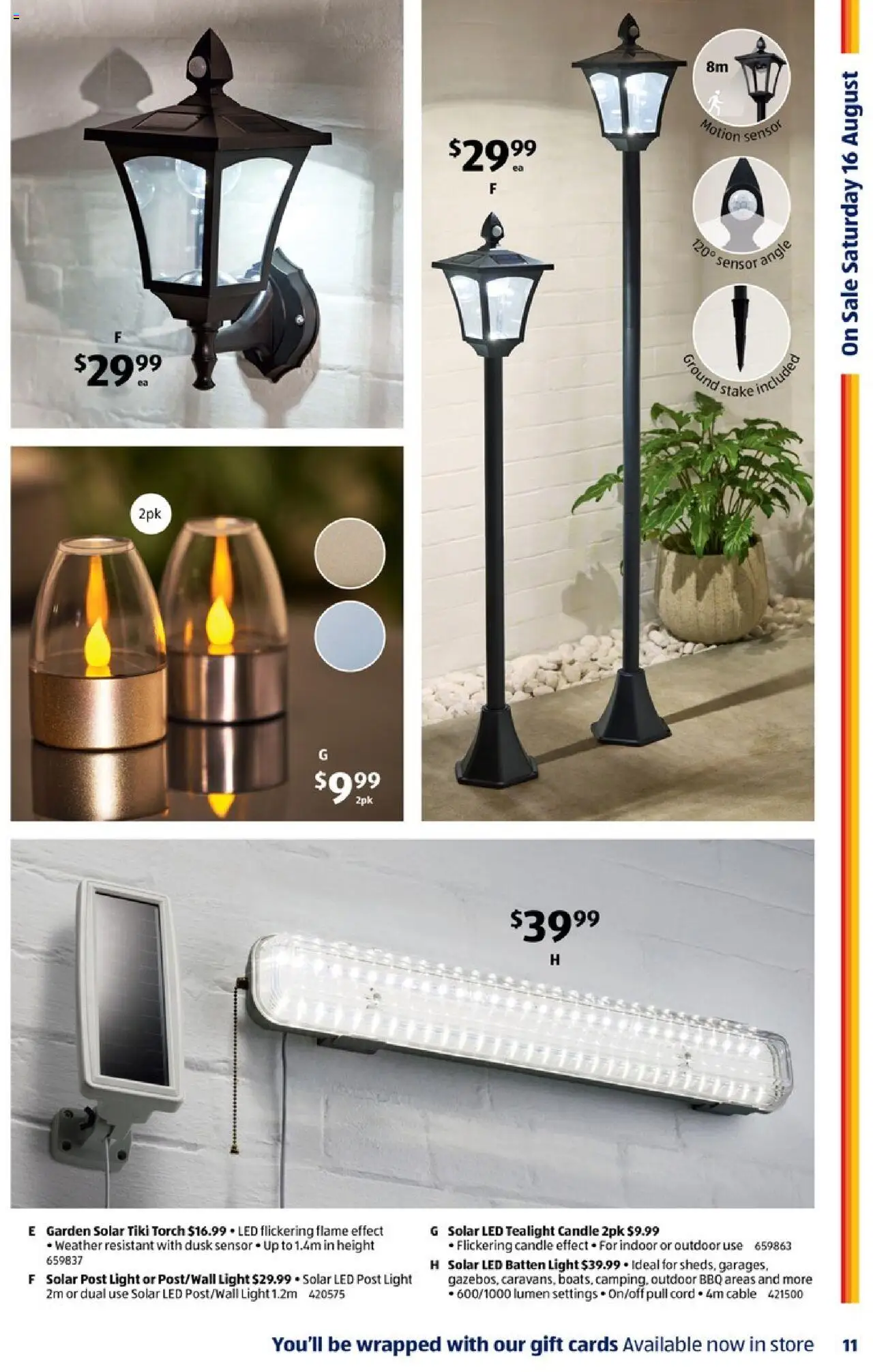 Aldi catalogue - valid from 13.08.2025 | Page: 11 | Products: Light, Candle, Cable, Torch