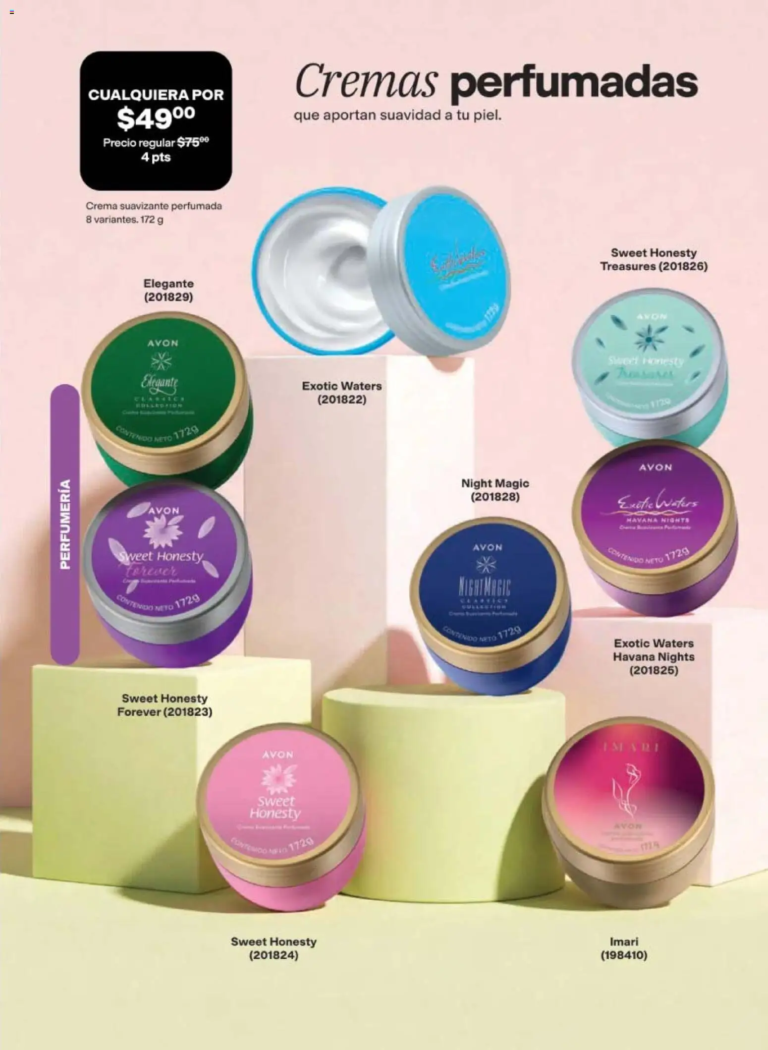 Nuevas ofertas de AVON válidas en toda la República Mexicana desde el 08.05.2026. ¡Encuentra las mejores ofertas en AVON campaña 8 2026! | Página: 69 | Productos: Crema, Suavizante