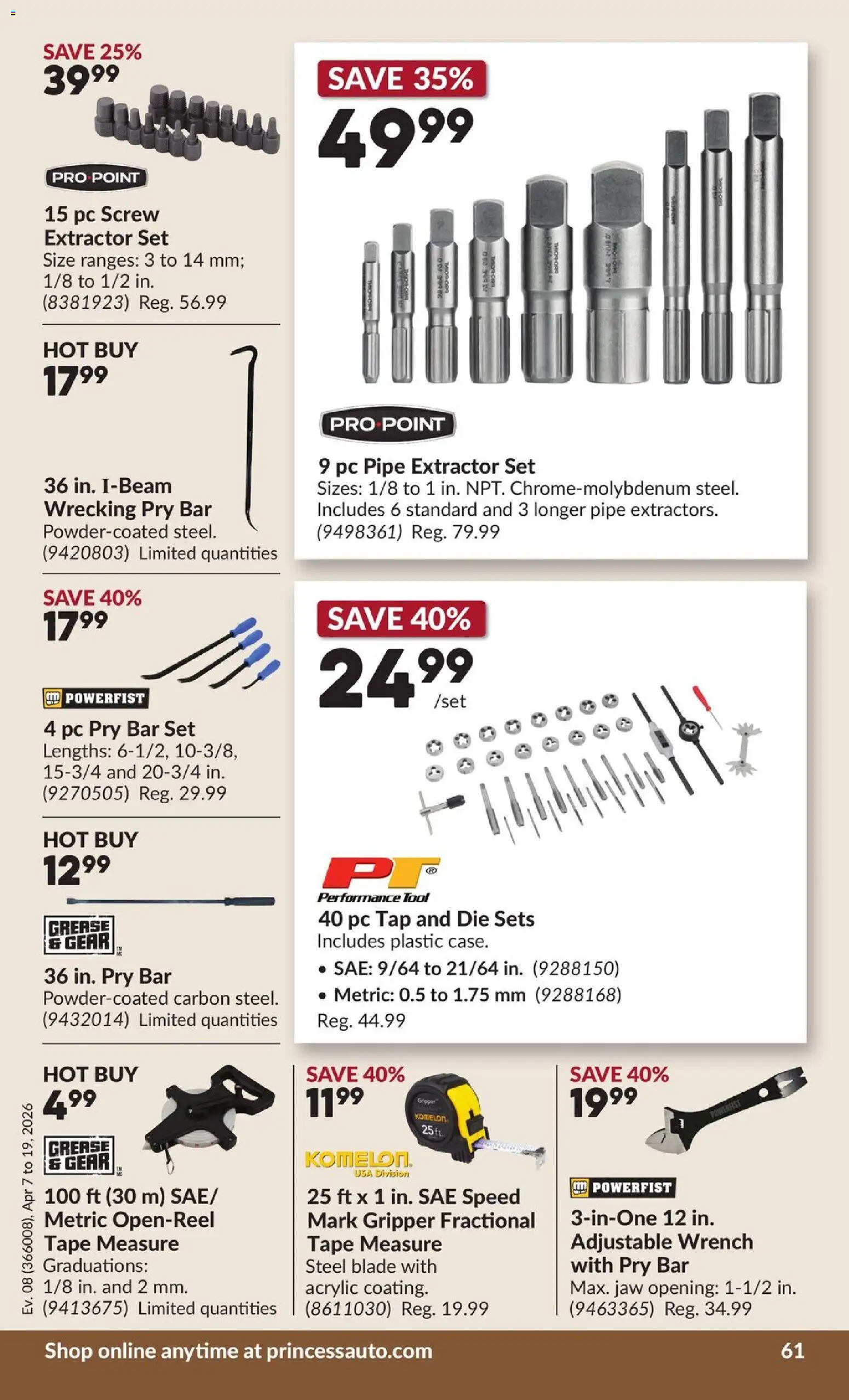 Princess Auto flyer valid from 07.04.2026 | Page: 67 | Products: PC