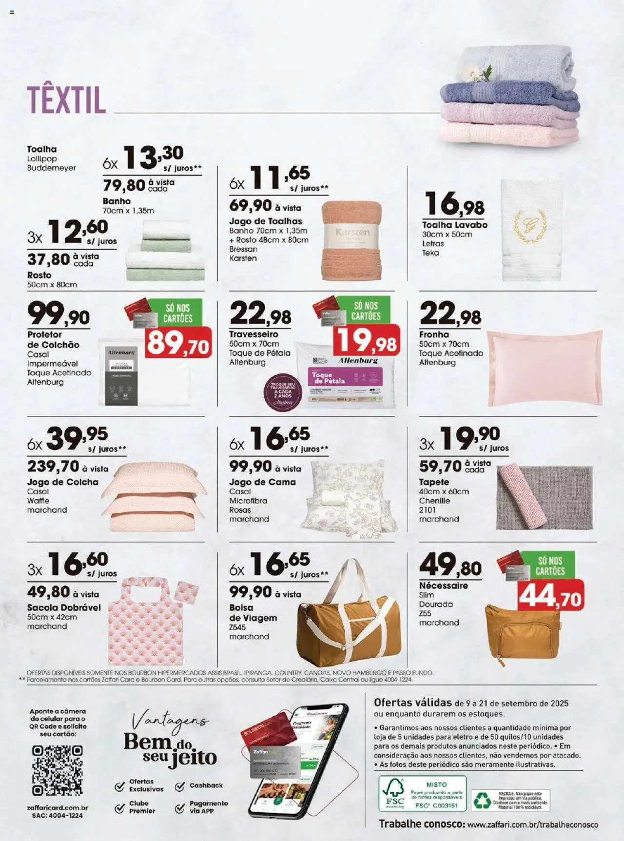 Zaffari Folheto - válido de 09.09.2025 | Página: 22 | Produtos: Cama, Colchão, Caixa, Fronha