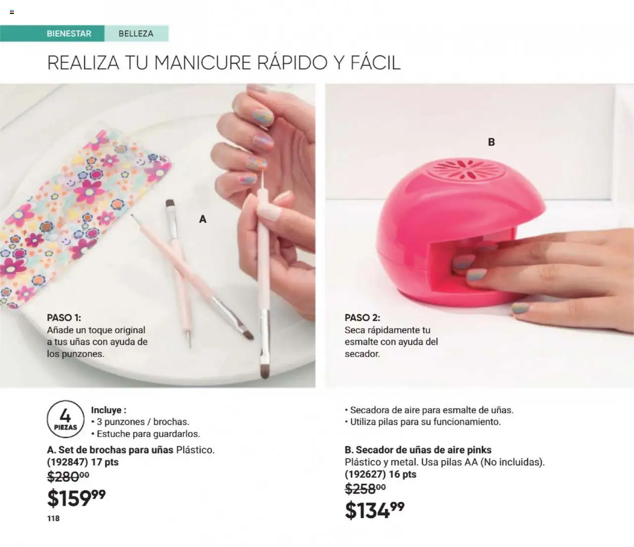 Nuevas ofertas de AVON válidas en toda la República Mexicana desde el 12.09.2025. ¡Encuentra las mejores ofertas en AVON - Casa & Estilo 15 2025! | Página: 118 | Productos: Secadora, Estuche, Pilas