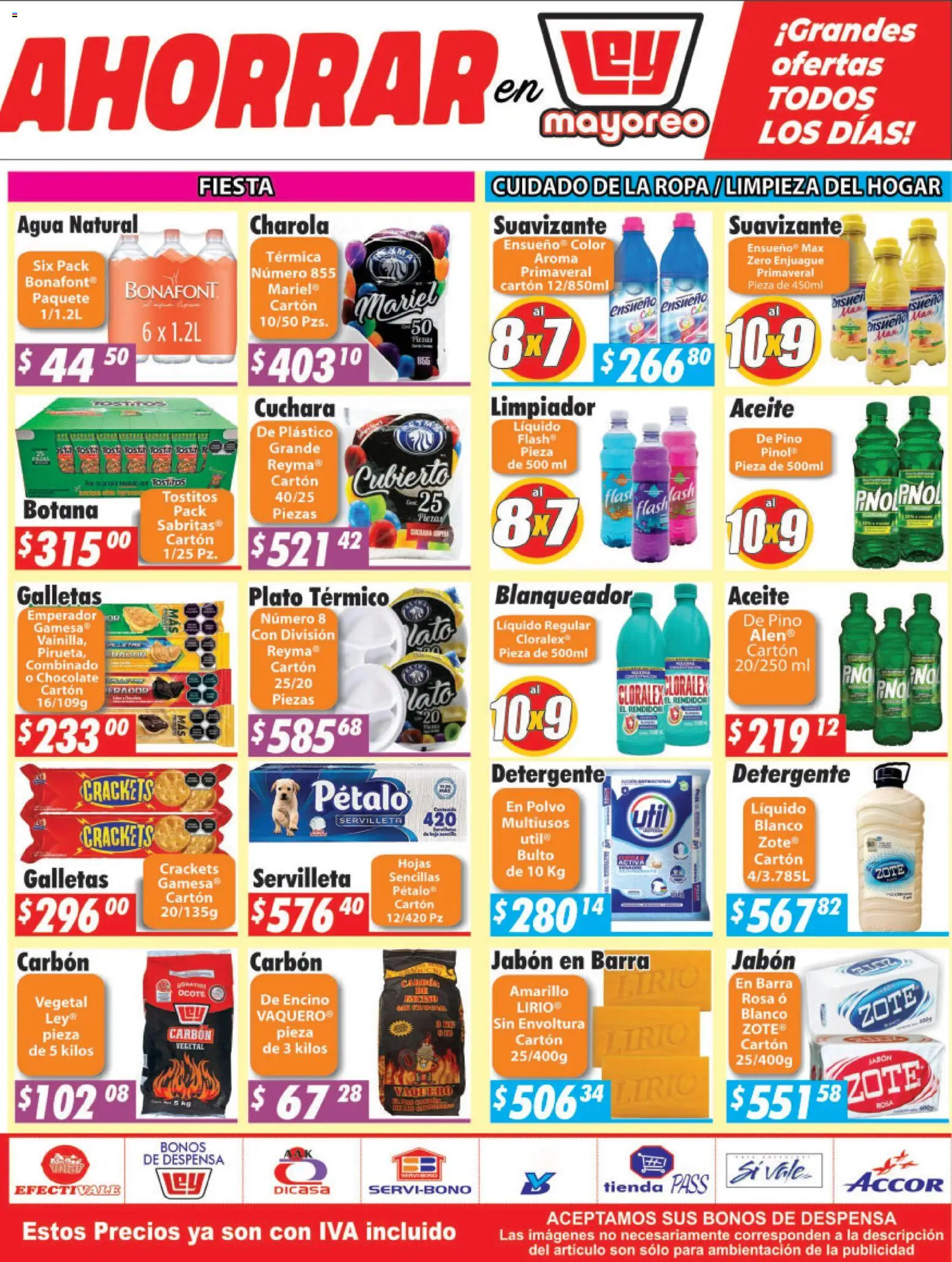 Nuevas ofertas de Casa Ley válidas en toda la República Mexicana desde el 12.01.2026. ¡Encuentra las mejores ofertas en Casa Ley folleto Sinaloa! | Página: 4 | Productos: Agua, Galletas, Ropa, Despensa