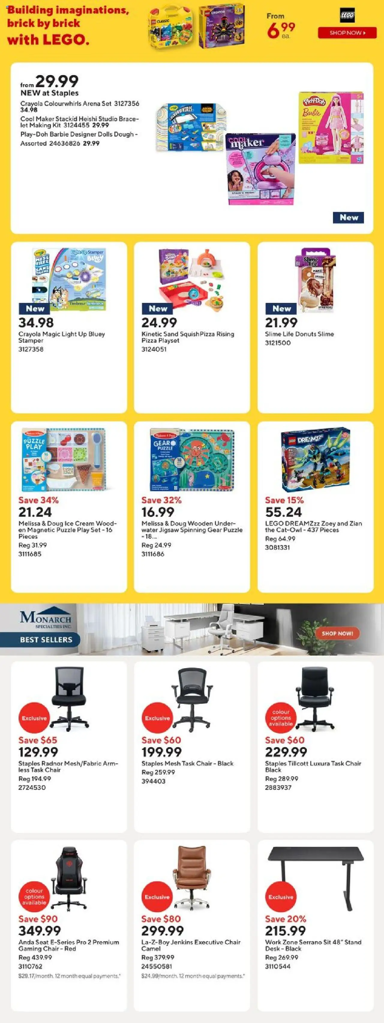 Staples flyer valid from 03.10.2025 | Page: 15 | Products: Cream, Ice cream, Chair, Pizza