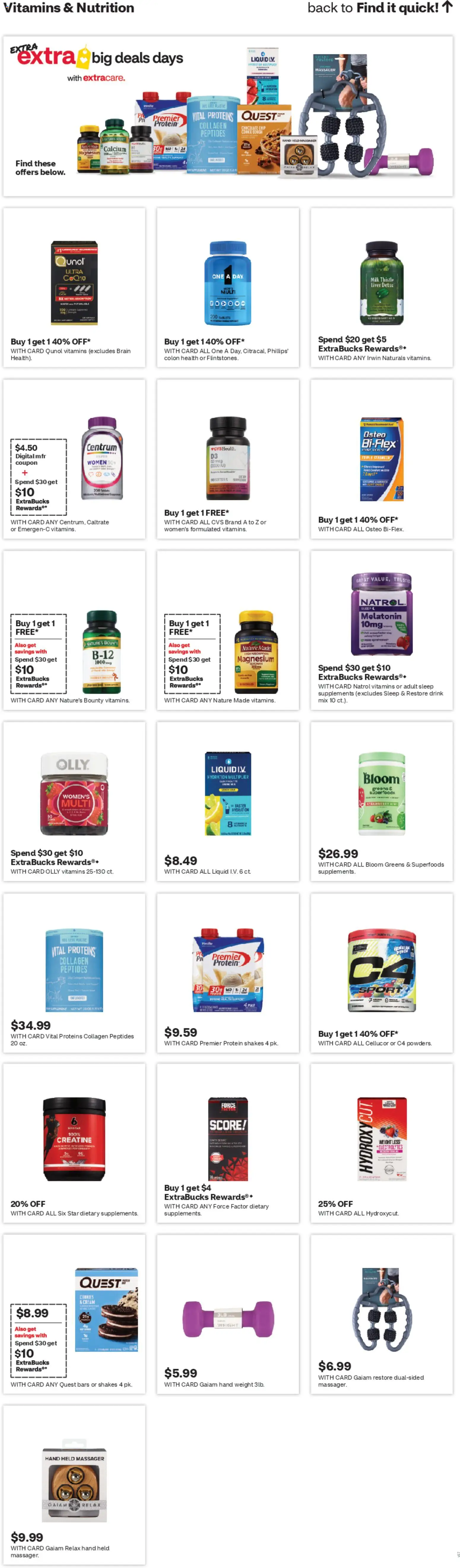 CVS Pharmacy Weekly Ad - WA - valid from 11.01.2026 | Page: 8 | Products: Melatonin, Creatine, Chocolate, Greens