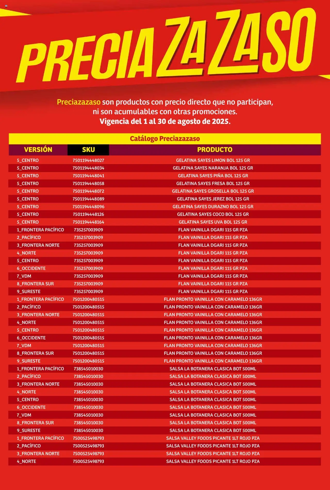 Nuevas ofertas de Soriana válidas en toda la República Mexicana desde el 01.08.2025. ¡Encuentra las mejores ofertas en Soriana - Catálogo Preciazazaso Mercado Nacional! | Página: 70 | Productos: Fresa, Limón, Uva, Piña