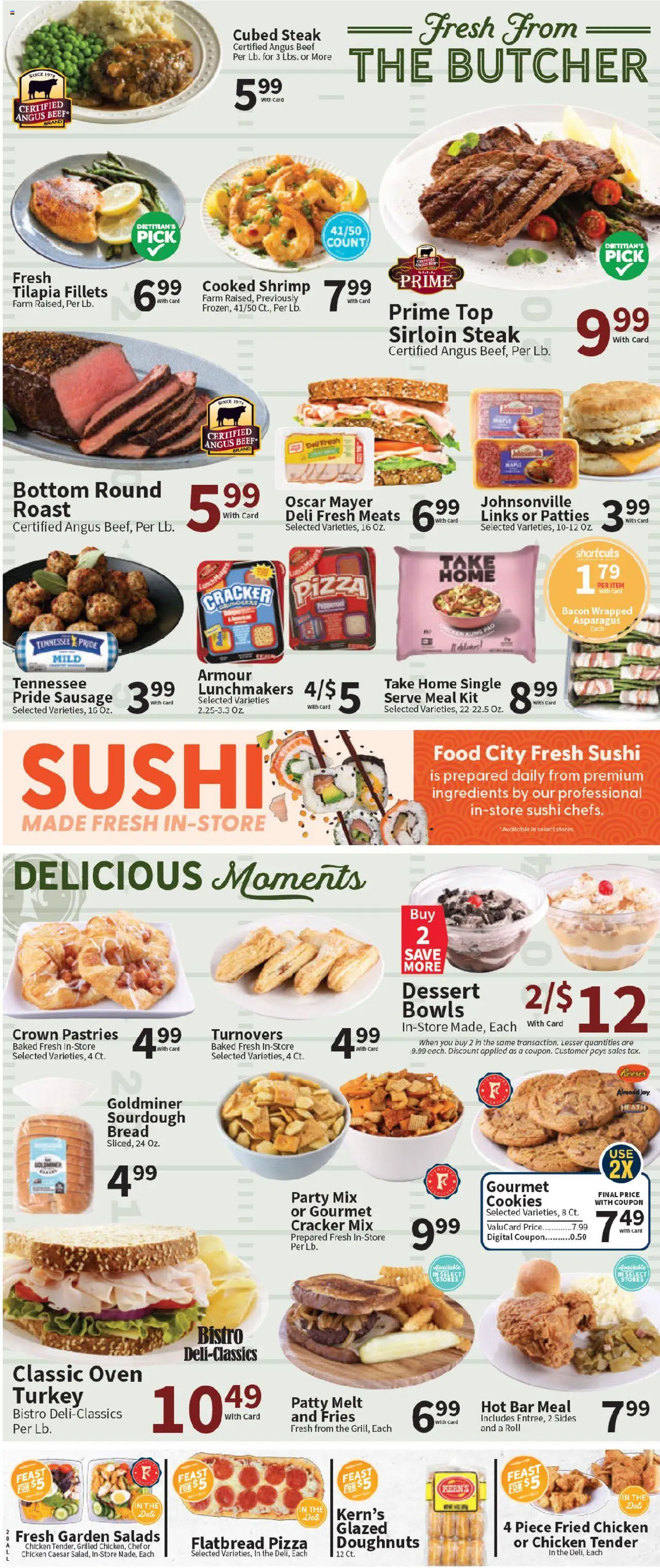 Food City Weekly Ad - valid from 17.09.2025 | Page: 4 | Products: Pizza, Cookies, Sausage, Oven