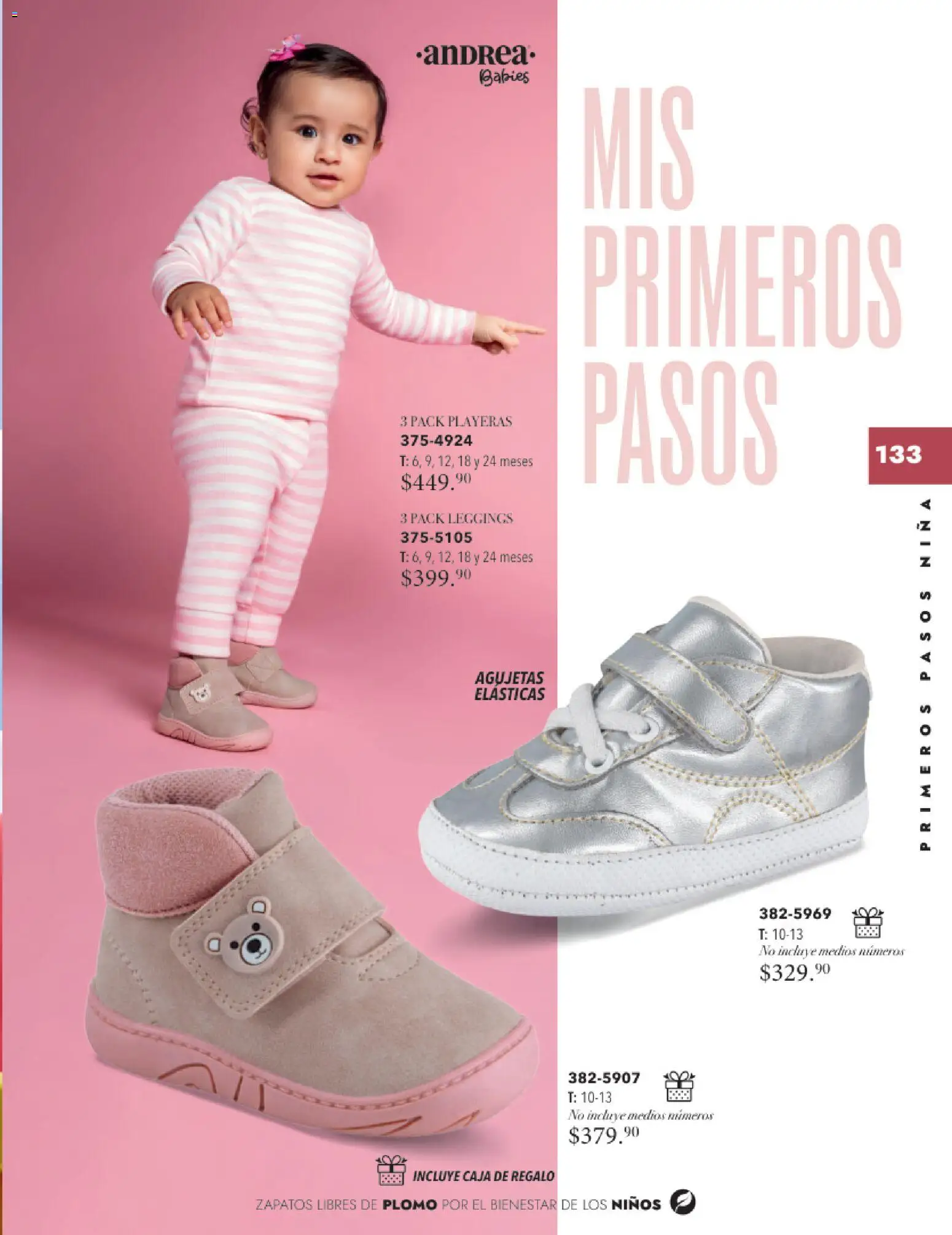 Nuevas ofertas de Andrea válidas en toda la República Mexicana desde el 26.11.2025. ¡Encuentra las mejores ofertas en Andrea catálogo Infantil Baby otoño 2025! | Página: 45 | Productos: Leggings, Zapatos, Caja