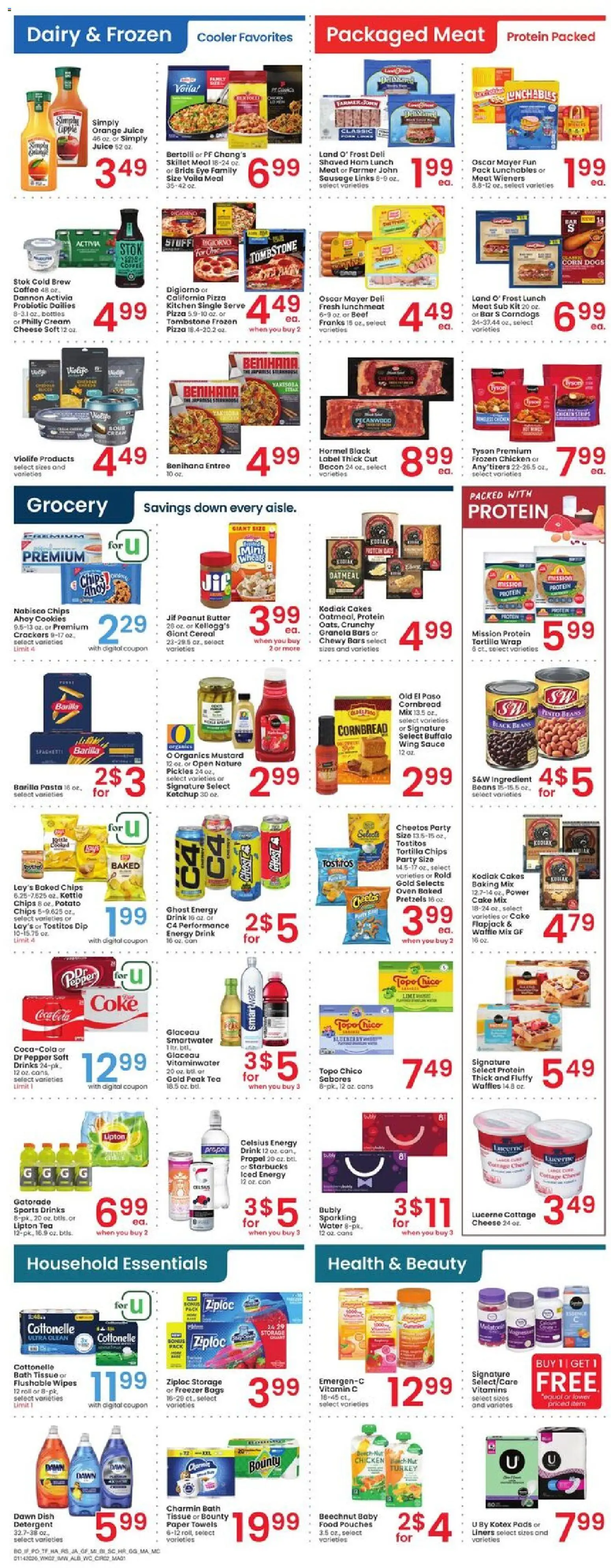 Albertsons Weekly Ad - valid from 14.01.2026 | Page: 3 | Products: Vitamin, Pasta, Sauce, Freezer