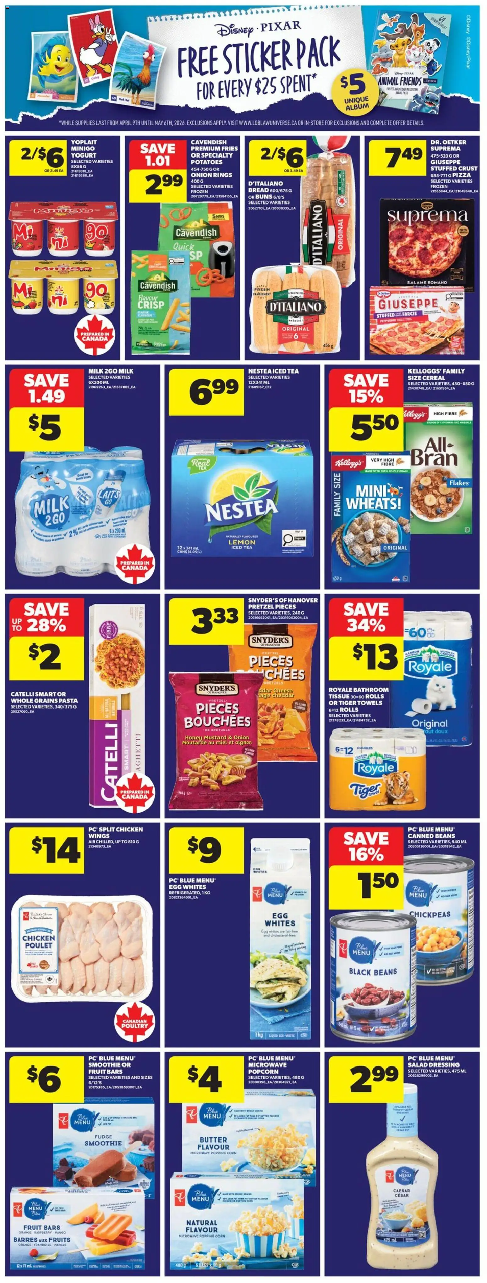 Real Canadian Superstore flyer valid from 30.04.2026 | Page: 23 | Products: Tea, Pasta, Potatoes, Pizza