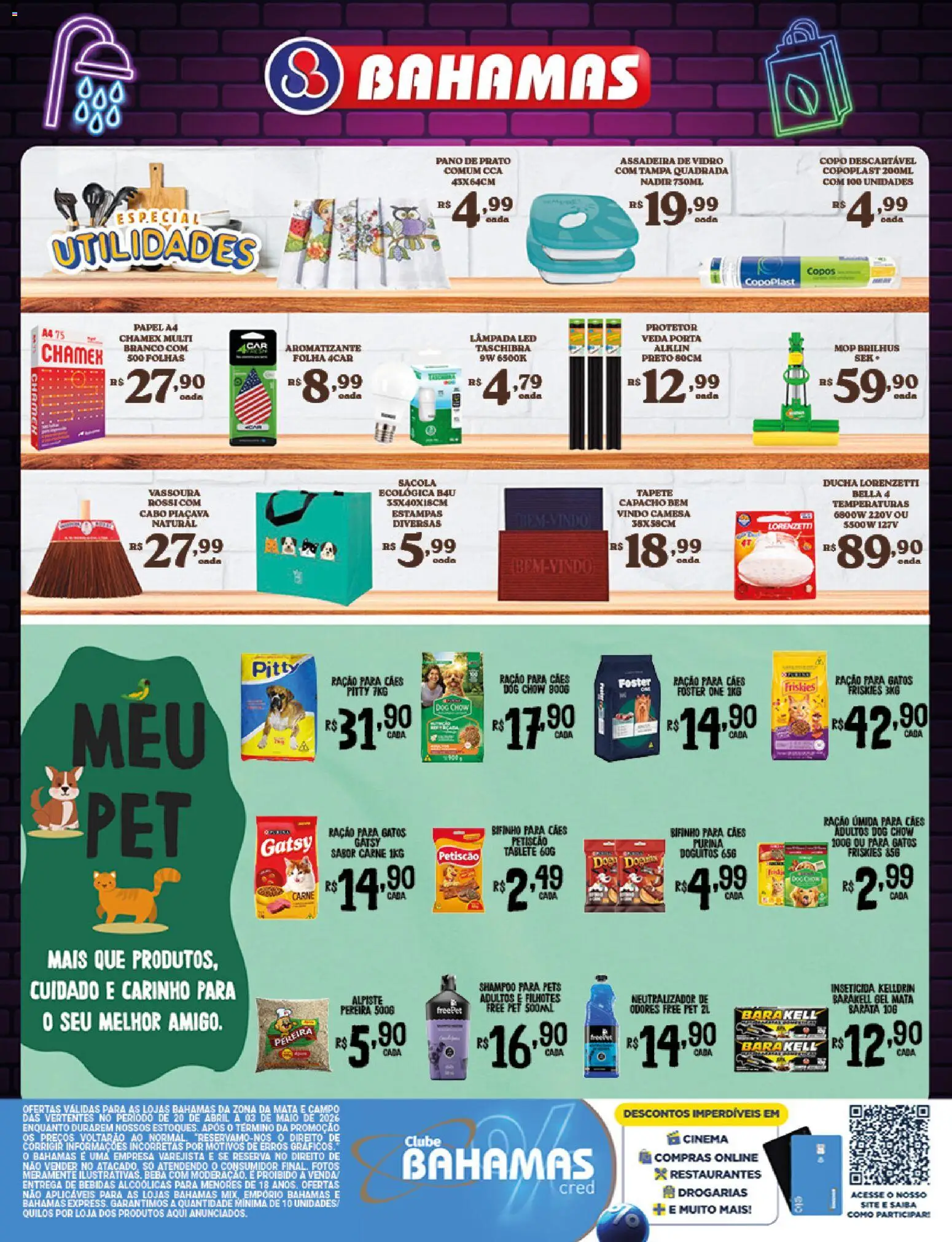 Bahamas Supermercados Folheto - válido de 20.04.2026 | Página: 12 | Produtos: Mop, Carne, Lâmpada led, Inseticida