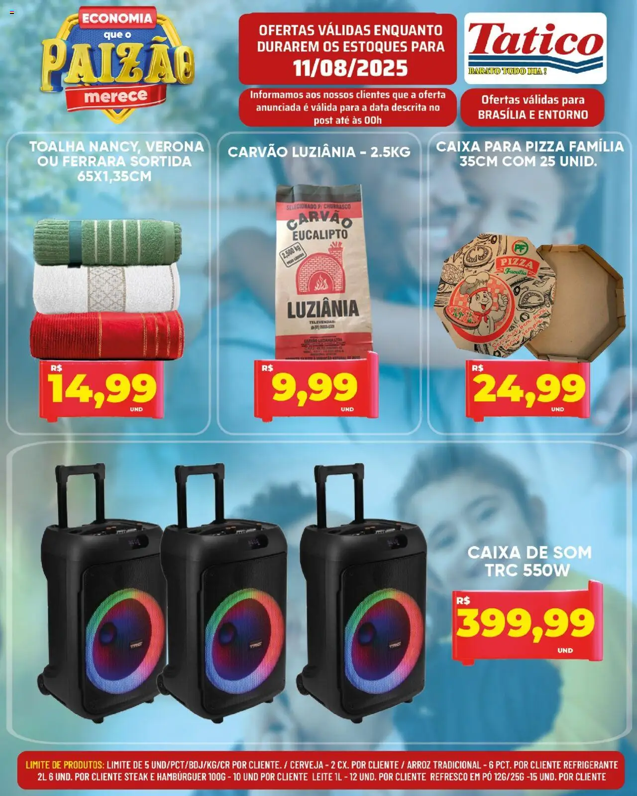 Tatico Folheto - válido de 12.08.2025 | Página: 29 | Produtos: Caixa, Pizza, Cerveja, Arroz