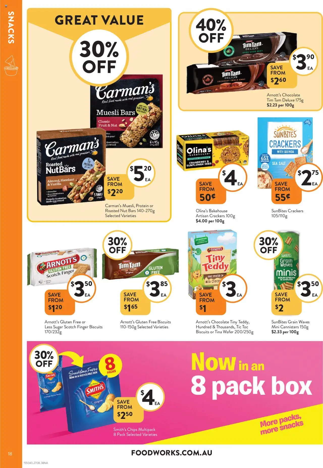 Foodworks catalogue - valid from 27.08.2025 | Page: 18 | Products: Chocolate, Chips, Biscuits, Salt