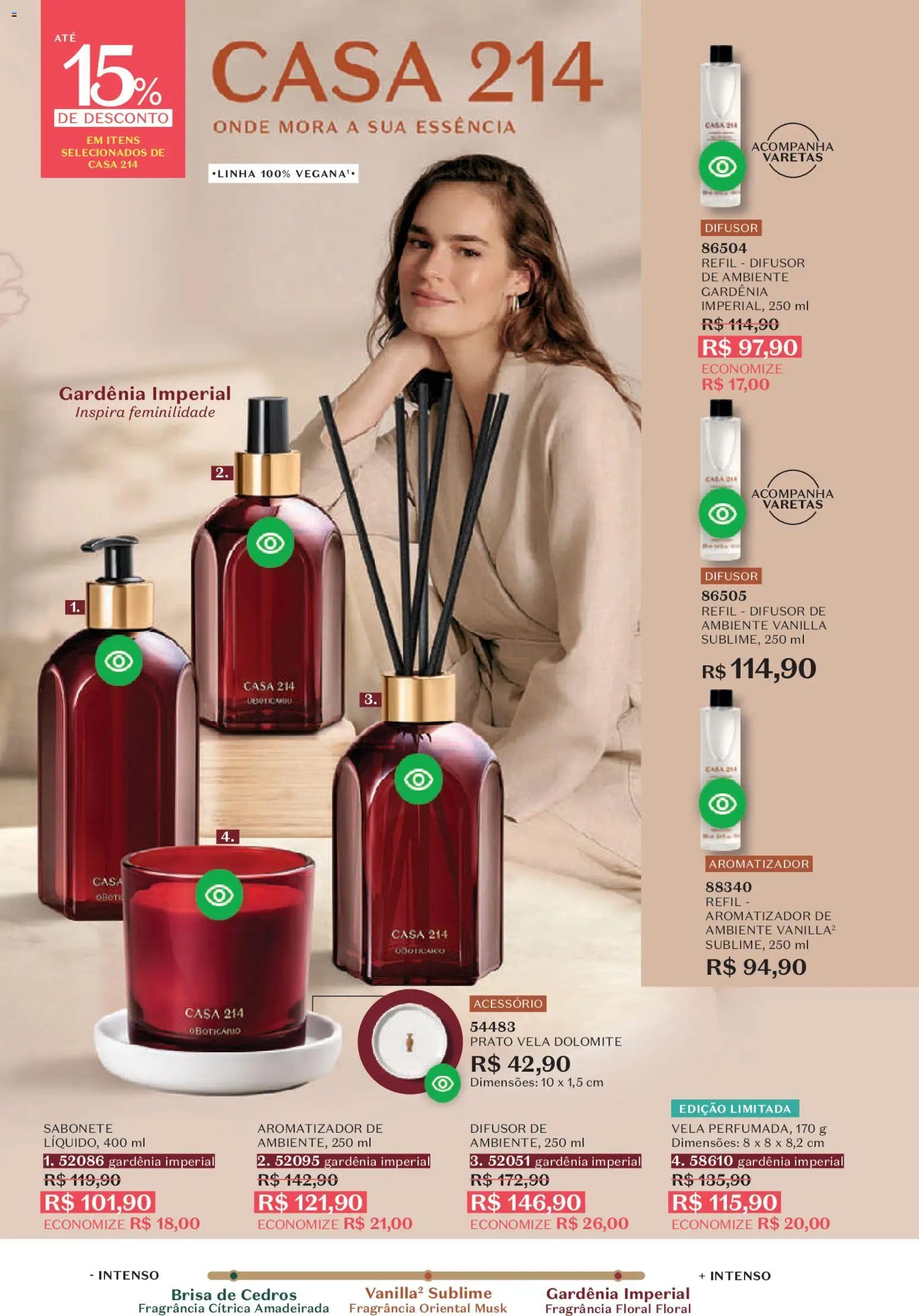 O Boticário Folheto - válido de 23.03.2026 | Página: 54 | Produtos: Difusor, Fragrância, Sabonete