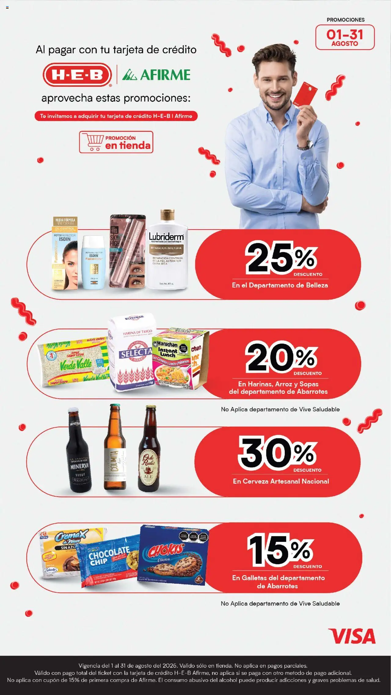 Nuevas ofertas de H-E-B válidas en toda la República Mexicana desde el 01.08.2025. ¡Encuentra las mejores ofertas en H-E-B - Folleto! | Página: 17 | Productos: Harina, Arroz, Galletas, Té