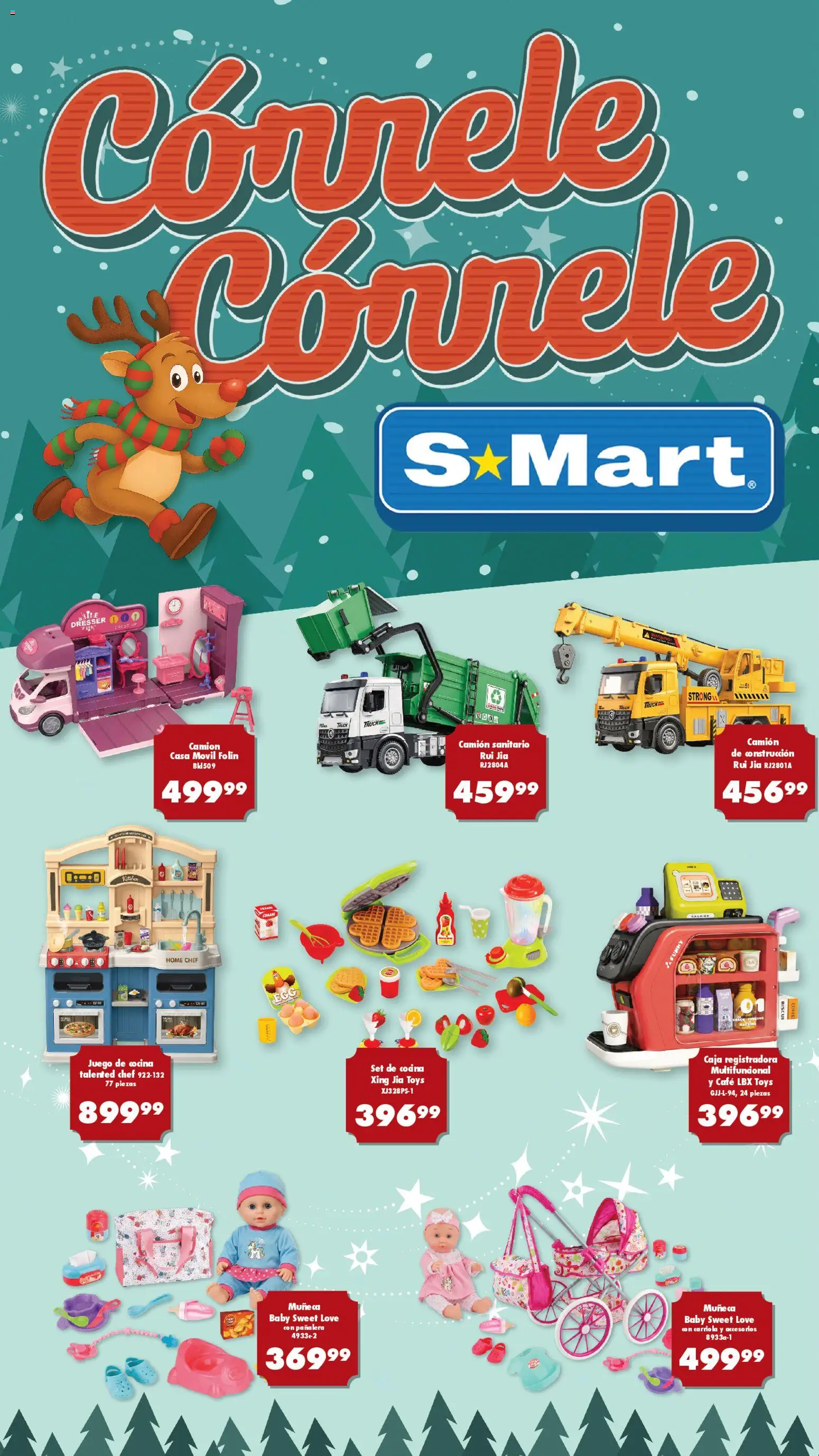 Nuevas ofertas de S-Mart válidas en toda la República Mexicana desde el 16.12.2025. ¡Encuentra las mejores ofertas en S-Mart folleto Ofertas de Feria Juárez! | Página: 1 | Productos: Carriola, Movil, Juego, Cocina