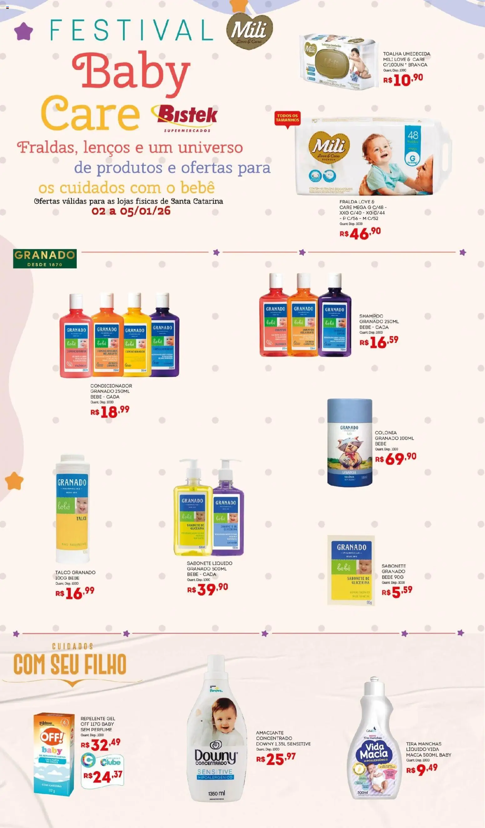 Bistek Supermercados Folheto - válido de 02.01.2026 | Página: 4 | Produtos: Shampoo, Tira manchas, Absorvente, Toalha umedecida