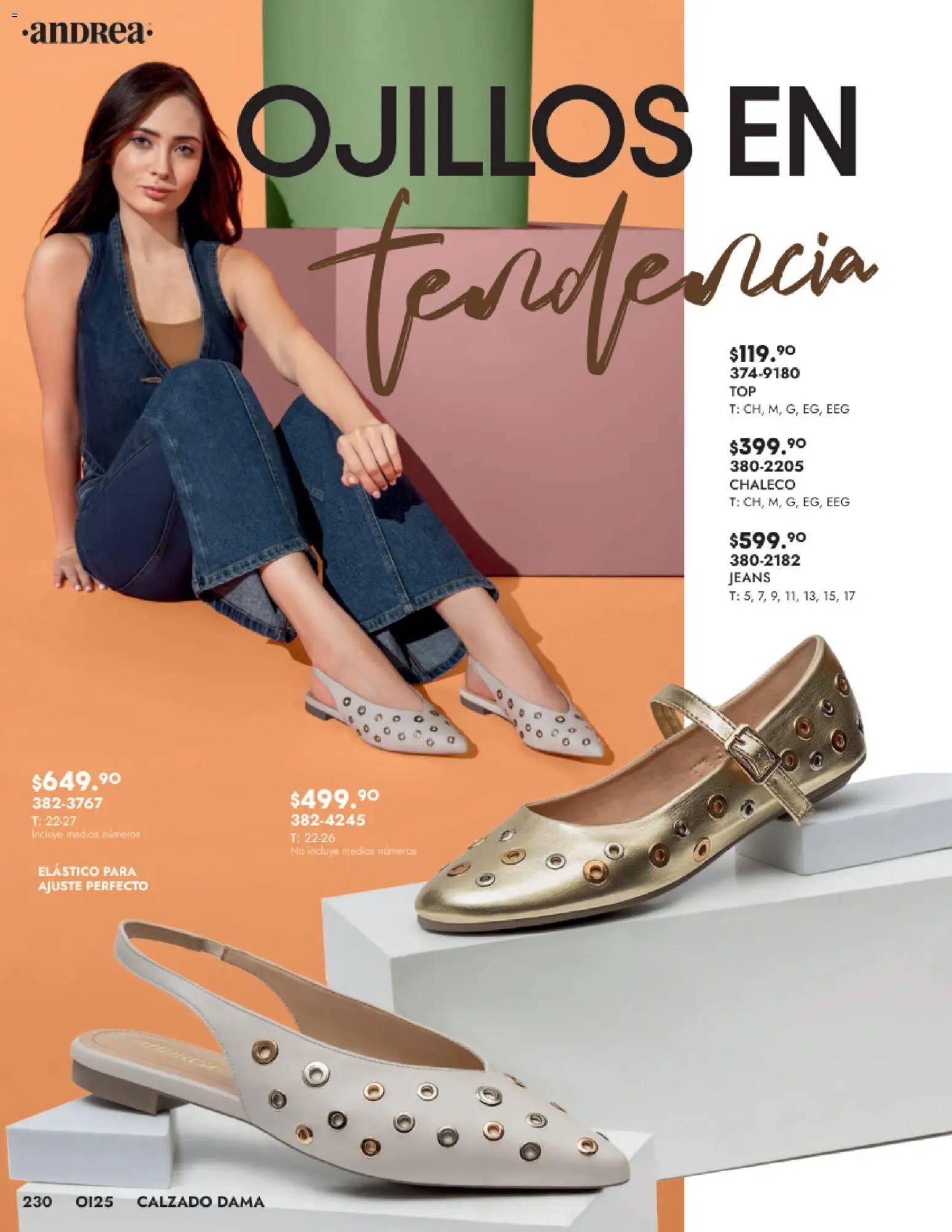 Nuevas ofertas de Andrea válidas en toda la República Mexicana desde el 24.08.2025. ¡Encuentra las mejores ofertas en Andrea - Catálogo Calzado Dama! | Página: 230 | Productos: Chaleco