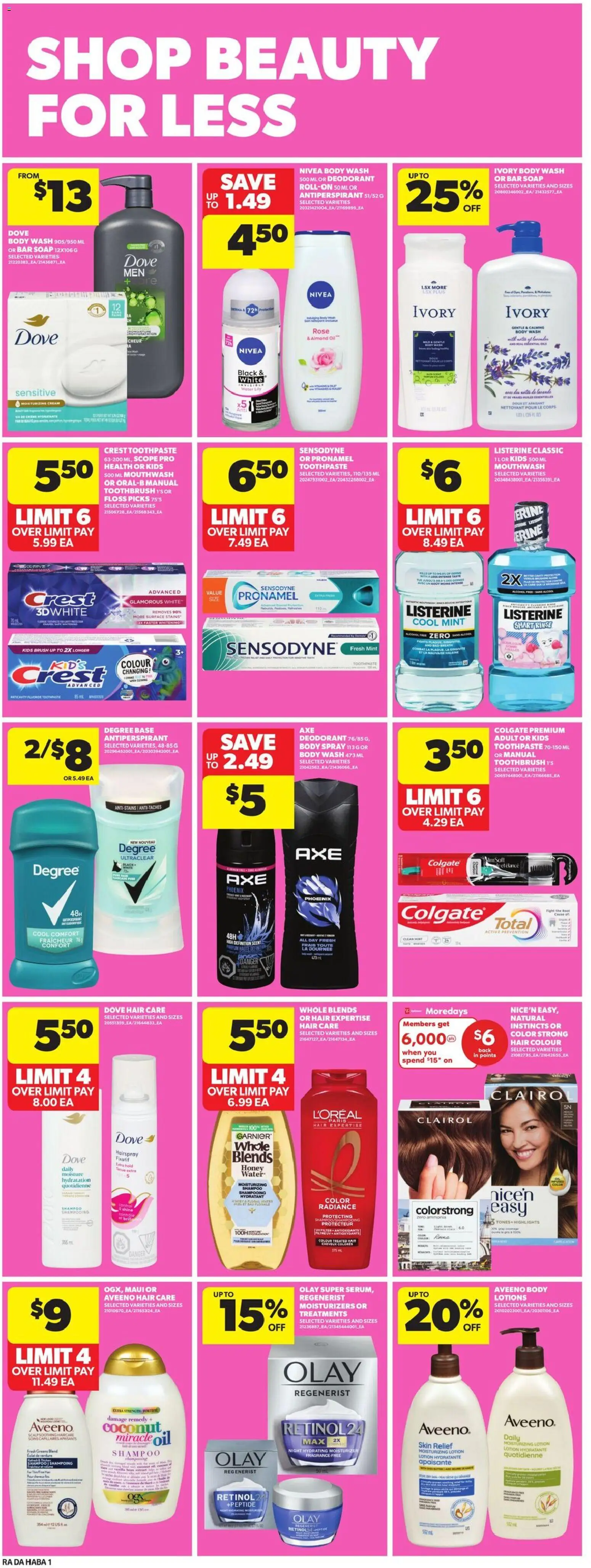 Atlantic Superstore flyer valid from 29.01.2026 | Page: 19 | Products: Brush, Soap, Deodorant, Antiperspirant