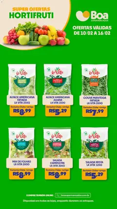 Boa Supermercados - Ofertas Hortifruti - Pré-Visualização do folheto da loja Boa Supermercados, válido de 10.02.2026 | Página: 1