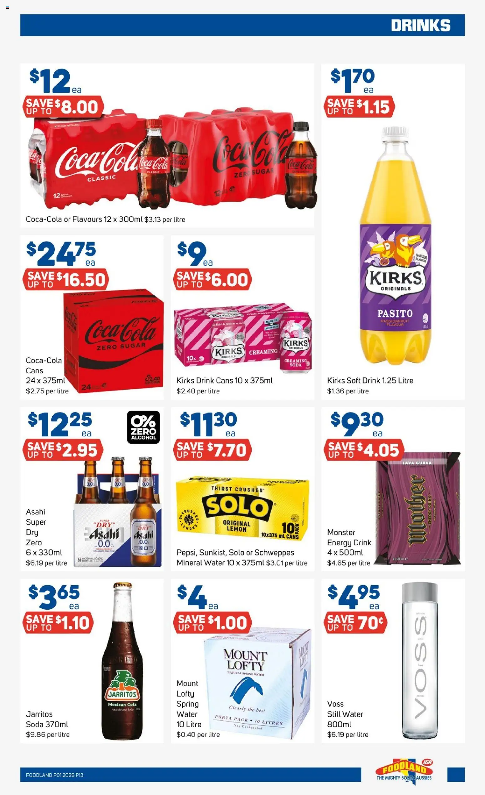 Foodland catalogue - valid from 31.12.2025 | Page: 13 | Products: Coca Cola, Passionfruit, Sugar, Lemon