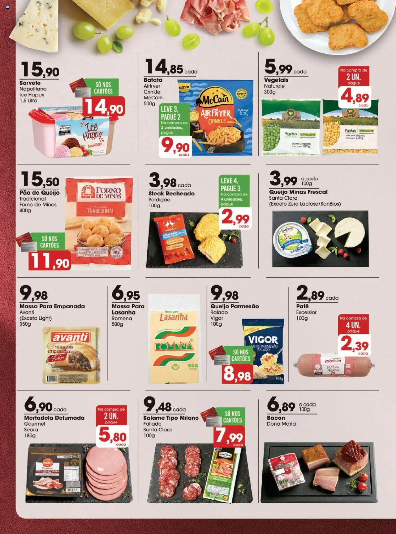 Zaffari Folheto - válido de 07.10.2025 | Página: 8 | Produtos: Queijo, Salame, Lasanha, Batata
