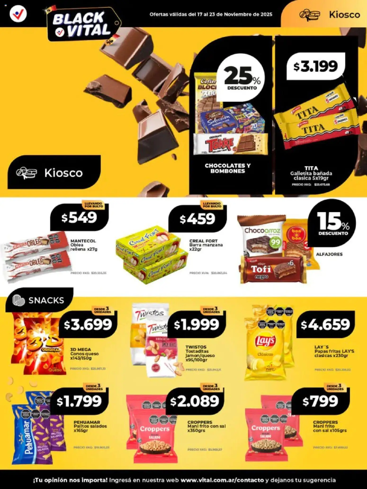 Vital - Ofertas - Abasto │ válido desde el 17.11.2025 | Página: 18 | Productos: Sal, Mani, Manzana, Papas fritas