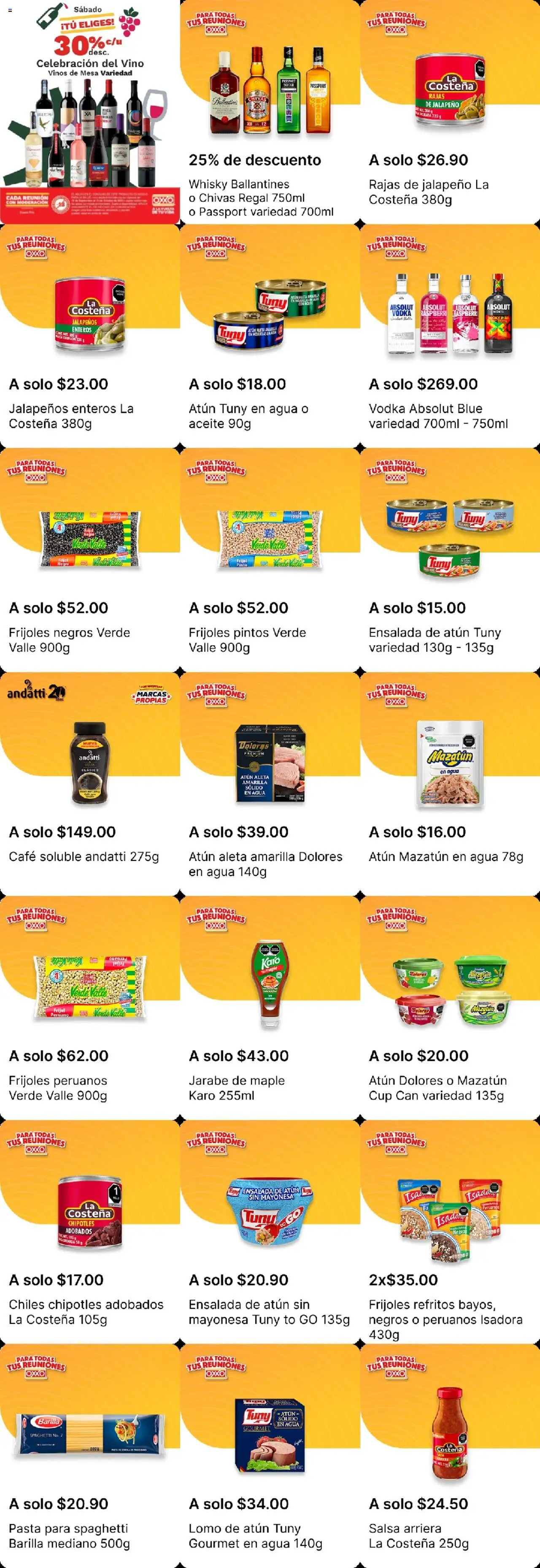 Nuevas ofertas de OXXO válidas en toda la República Mexicana desde el 16.10.2025. ¡Encuentra las mejores ofertas en OXXO - Folleto! | Página: 1 | Productos: Aceite, Pasta, Vino, Vodka