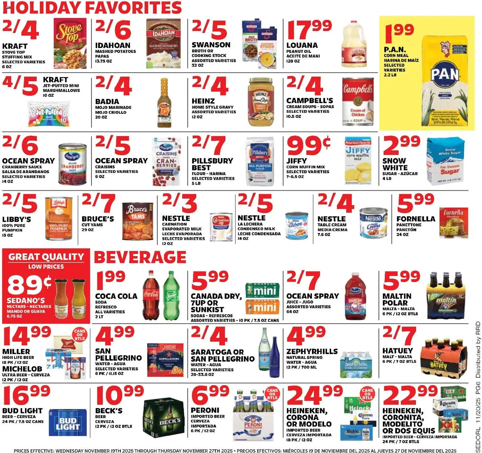 Sedano's Weekly Ad - valid from 19.11.2025 | Page: 6 | Products: Table, Milk, Muffin, Stove