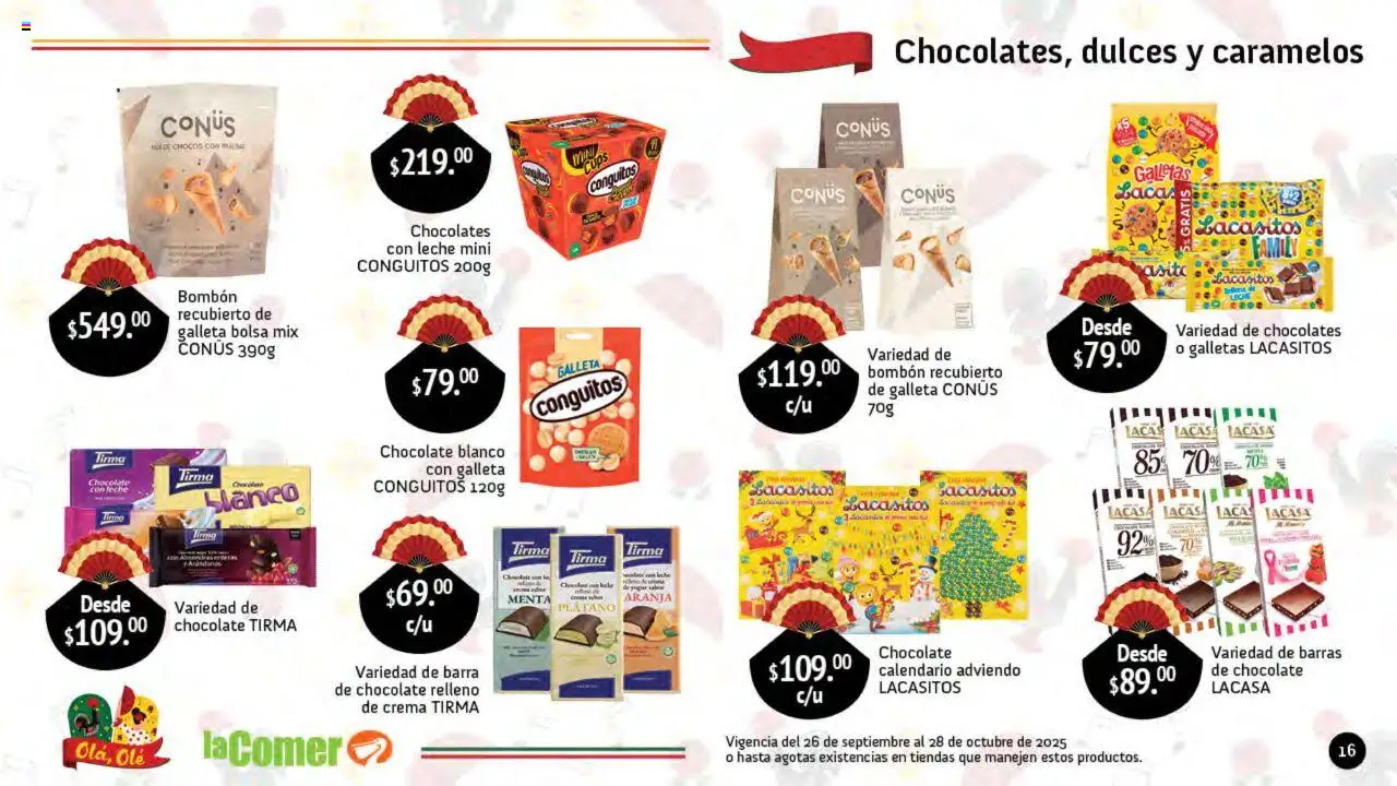 Nuevas ofertas de La Comer válidas en toda la República Mexicana desde el 26.09.2025. ¡Encuentra las mejores ofertas en La Comer folleto Olá, Olé! | Página: 16 | Productos: Crema, Galletas, Barra, Yogur