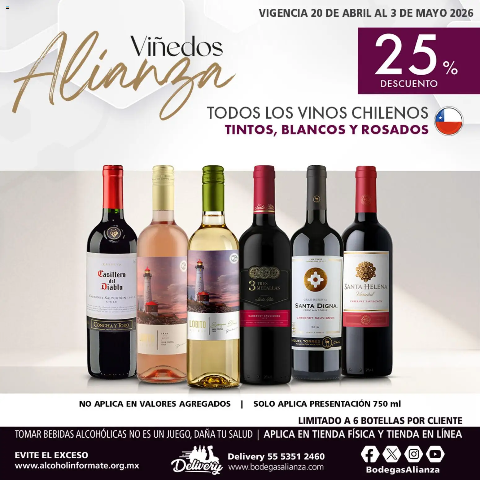 Nuevas ofertas de Bodegas Alianza válidas en toda la República Mexicana desde el 20.04.2026. ¡Encuentra las mejores ofertas en Bodegas Alianza catálogo Viñedos Alianza! | Página: 2