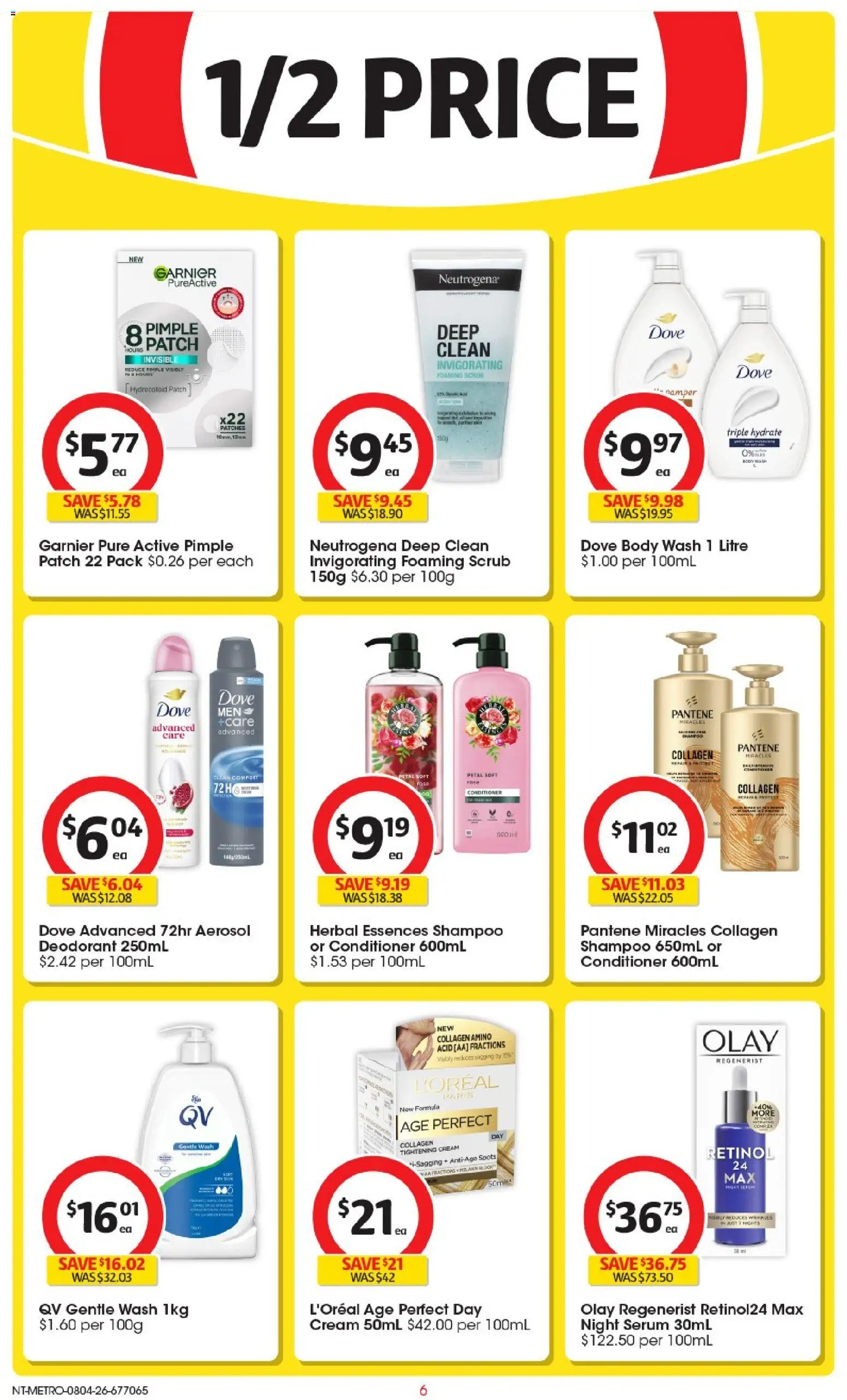 Coles catalogue - valid from 08.04.2026 | Page: 6 | Products: Scrub, Deodorant, Cream, Herbal