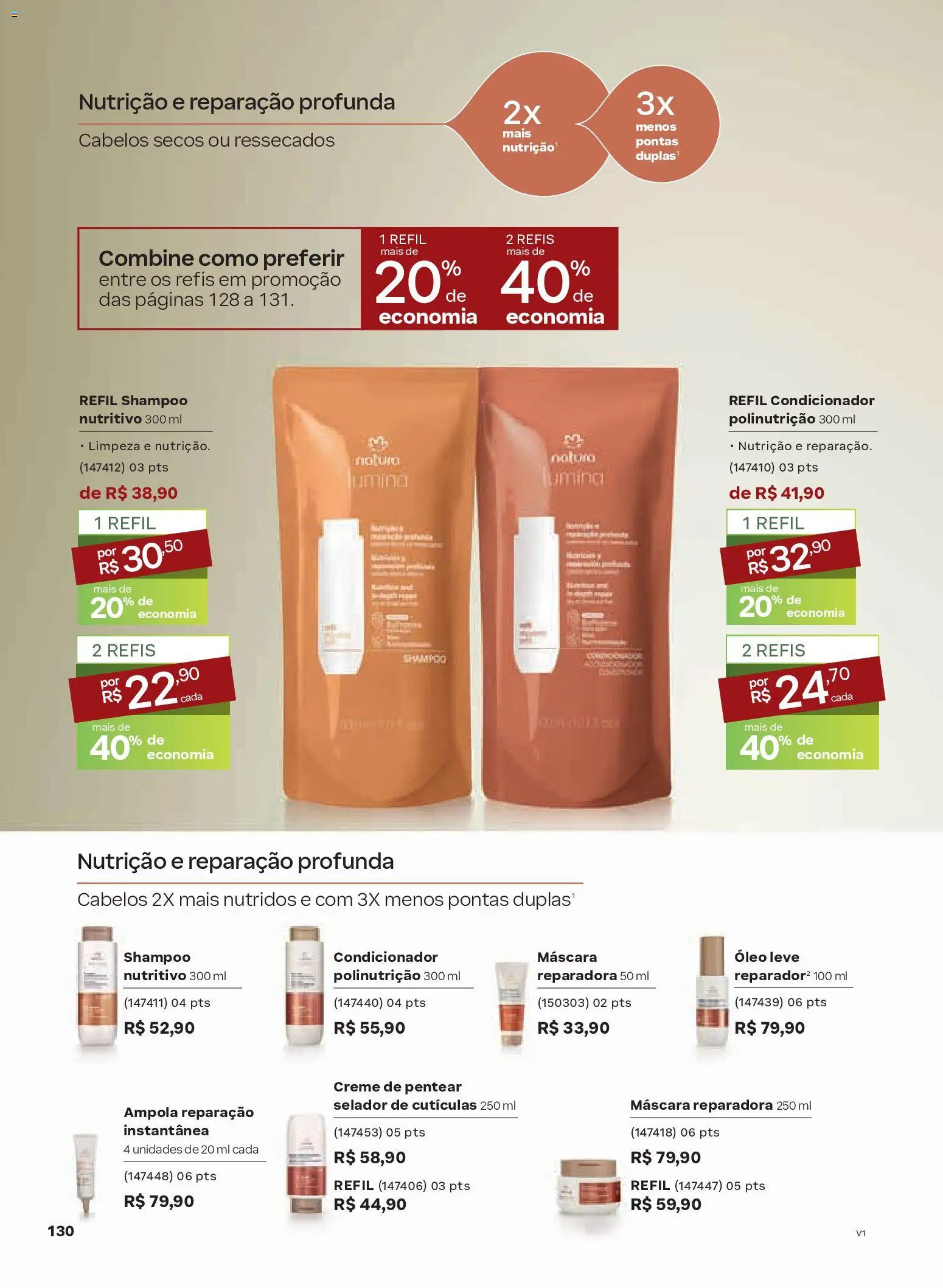 Natura Folheto - válido de 26.12.2025 | Página: 130 | Produtos: Shampoo, Selador, Óleo, Creme