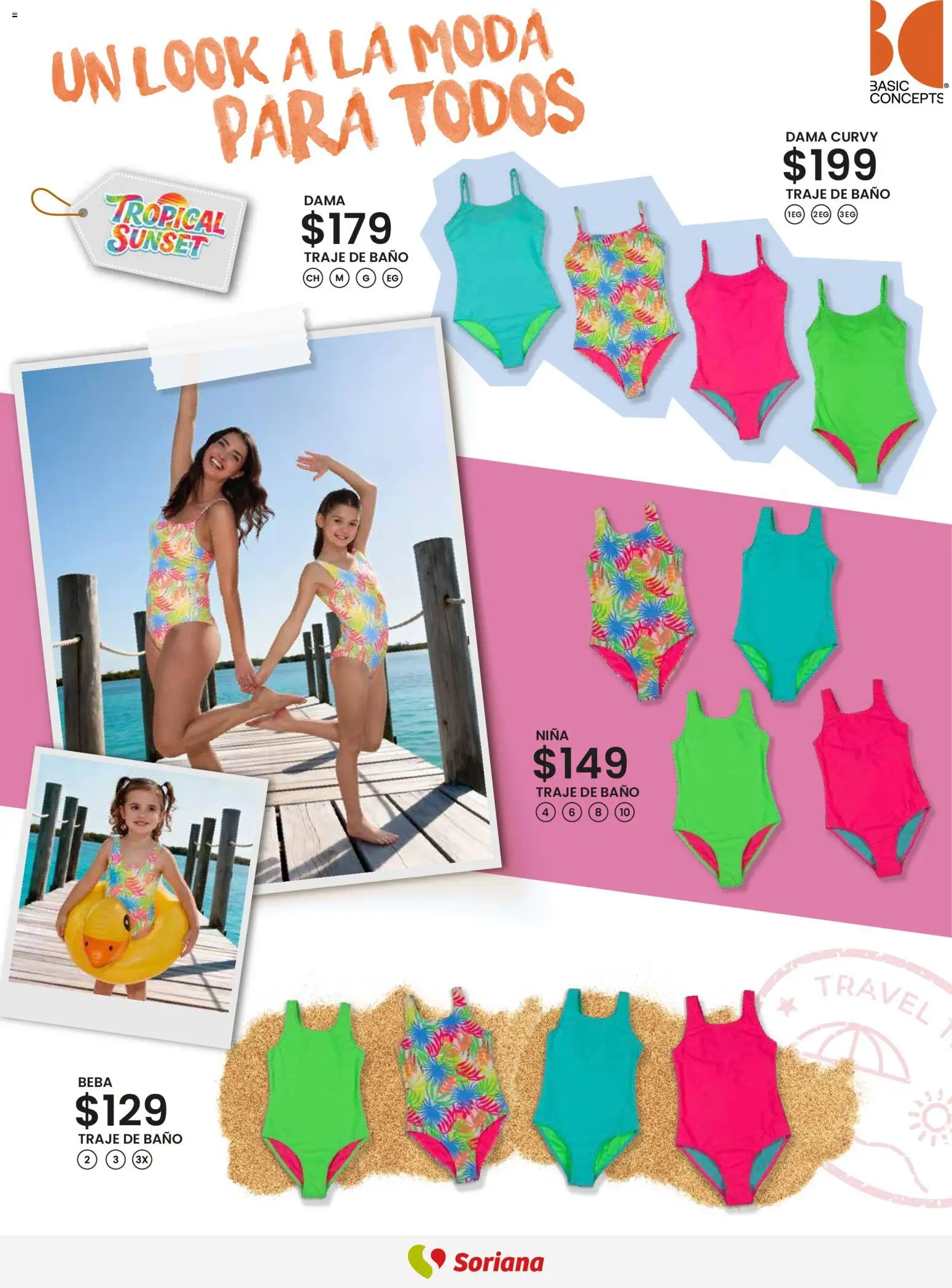 Nuevas ofertas de Soriana válidas en toda la República Mexicana desde el 12.03.2026. ¡Encuentra las mejores ofertas en Soriana Catálogo Primavera Verano Híper Nacional! | Página: 2 | Productos: Traje, Traje de baño, Baño