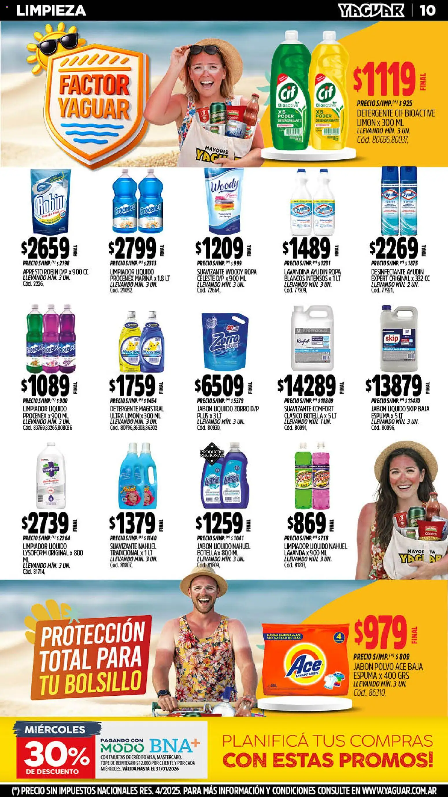 Yaguar - Oferta Semanal Córdoba │ válido desde el 19.01.2026 | Página: 10 | Productos: Polvo, Jabón líquido, Jabón, Detergente