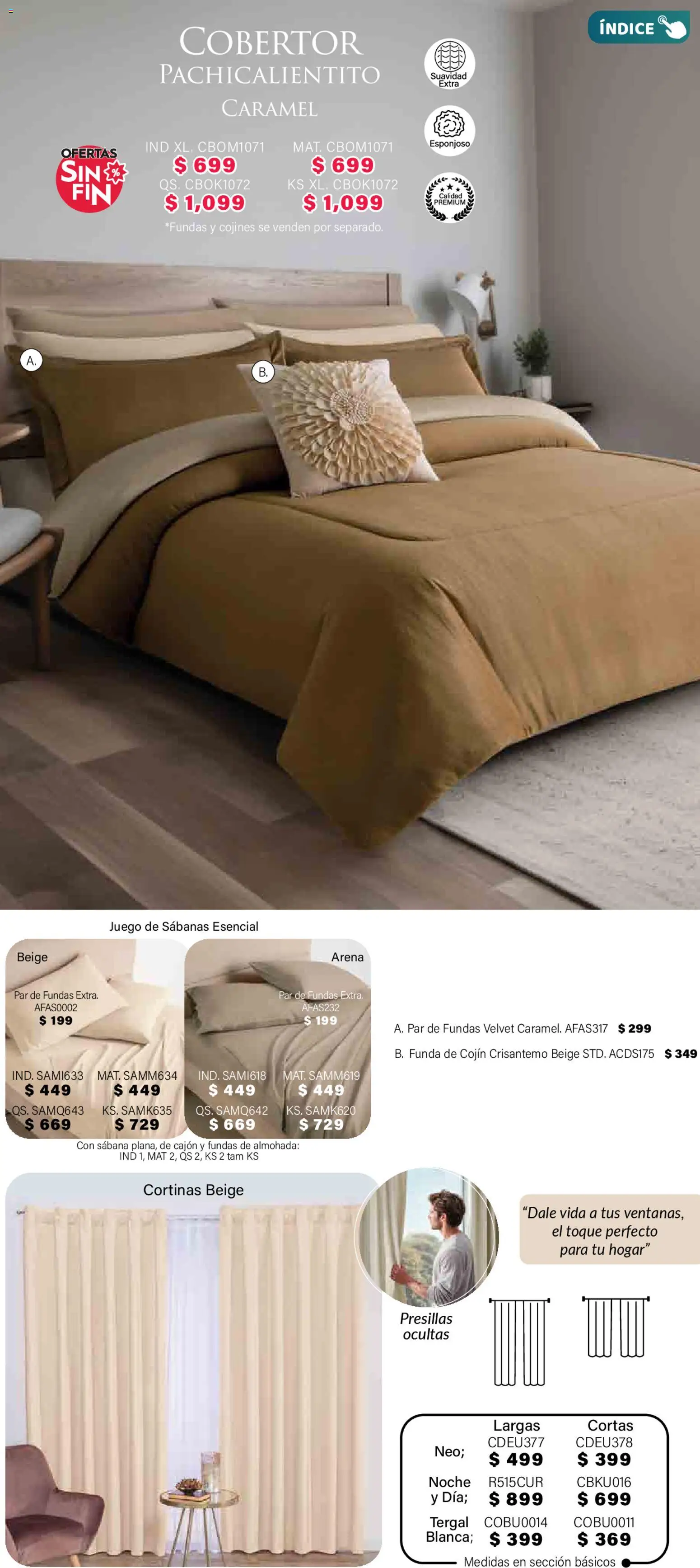 Nuevas ofertas de Colchas Concord válidas en toda la República Mexicana desde el 01.11.2025. ¡Encuentra las mejores ofertas en Colchas Concord Buen Fin! | Página: 290 | Productos: Cobertor, Almohada, Sabanas, Cortinas