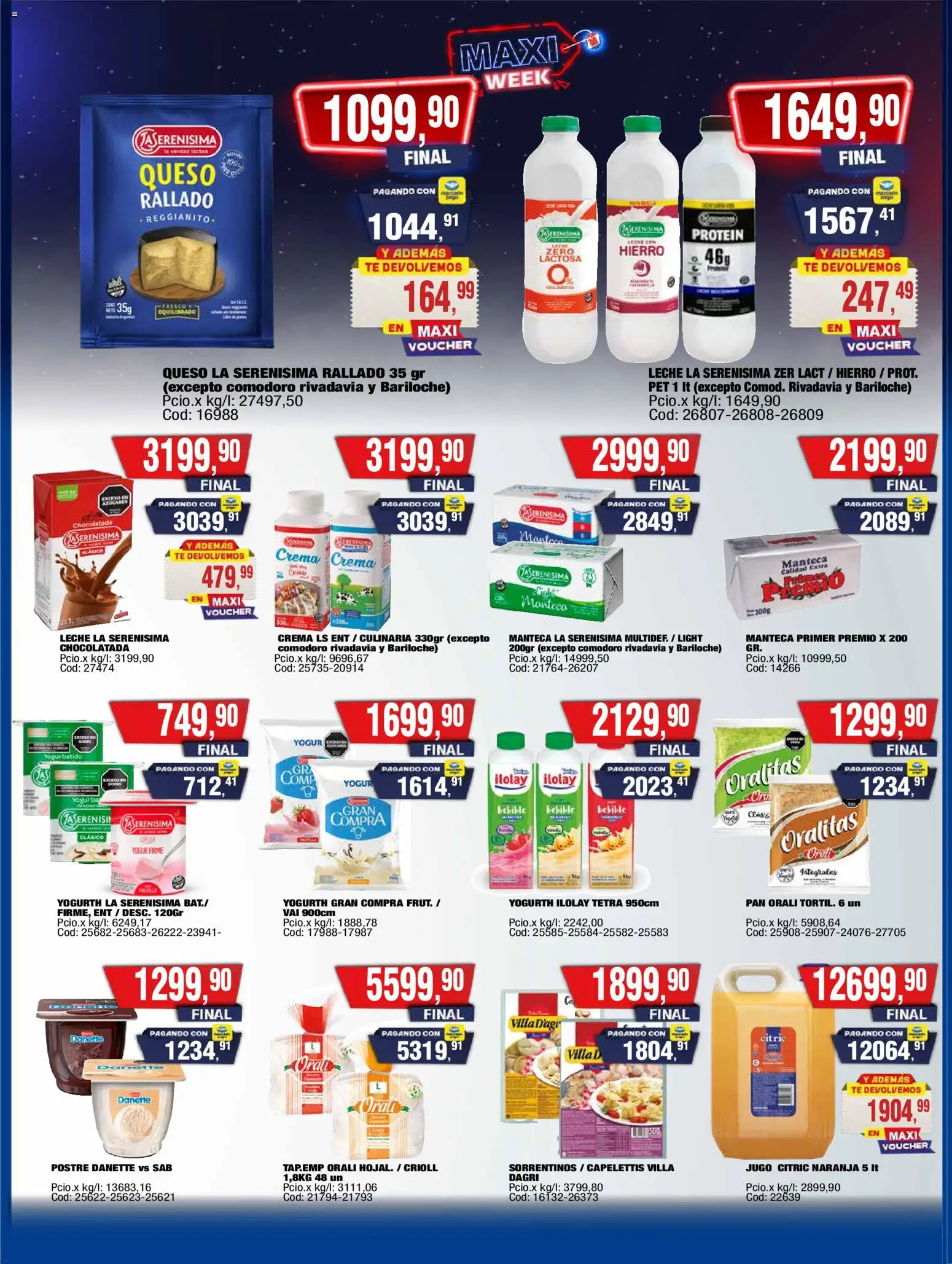 Maxiconsumo ofertas │ válido desde el 10.11.2025 | Página: 26 | Productos: Queso, Yogur, Pan, Jugo