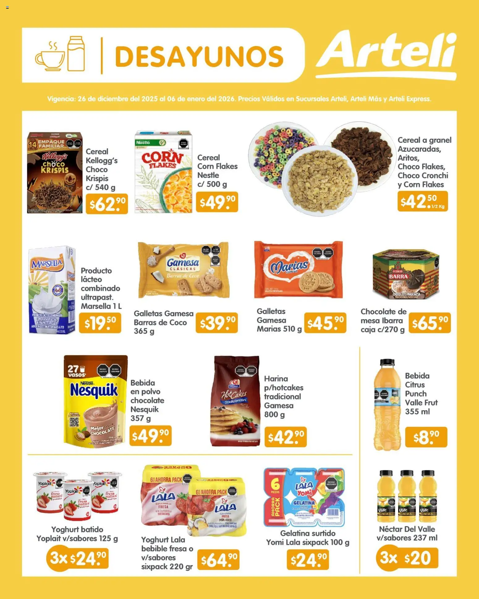 Nuevas ofertas de Arteli válidas en toda la República Mexicana desde el 26.12.2025. ¡Encuentra las mejores ofertas en Arteli folleto Quincenal! | Página: 4 | Productos: Fresa, Gelatina, Mesa, Polvo