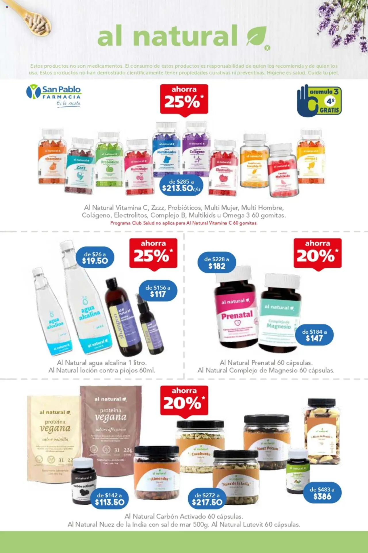 Nuevas ofertas de Farmacia San Pablo válidas en toda la República Mexicana desde el 14.09.2025. ¡Encuentra las mejores ofertas en Farmacia San Pablo - Catálogo! | Página: 7 | Productos: Sal, Cacahuate, Loción, Nuez