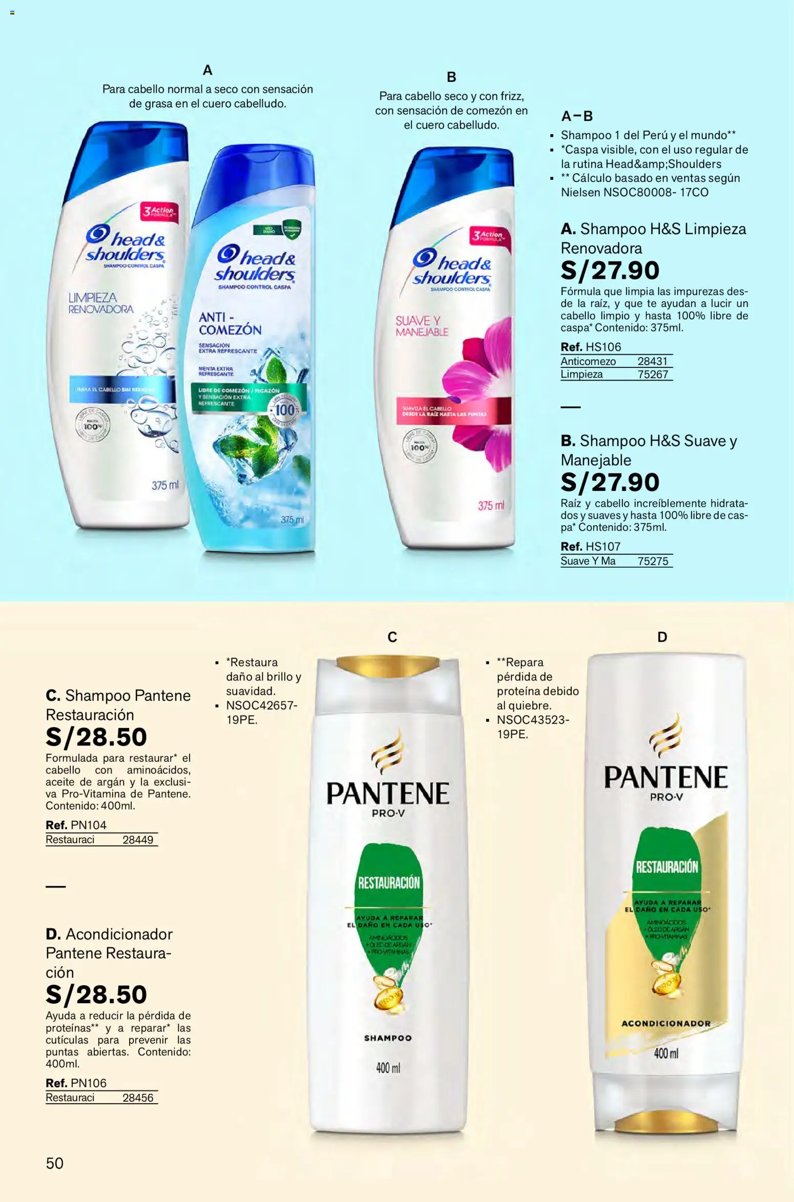 Catálogo Leonisa válido desde 26.12.2025 | Página: 50 | Productos: Shampoo, Acondicionador, Aceite, Té