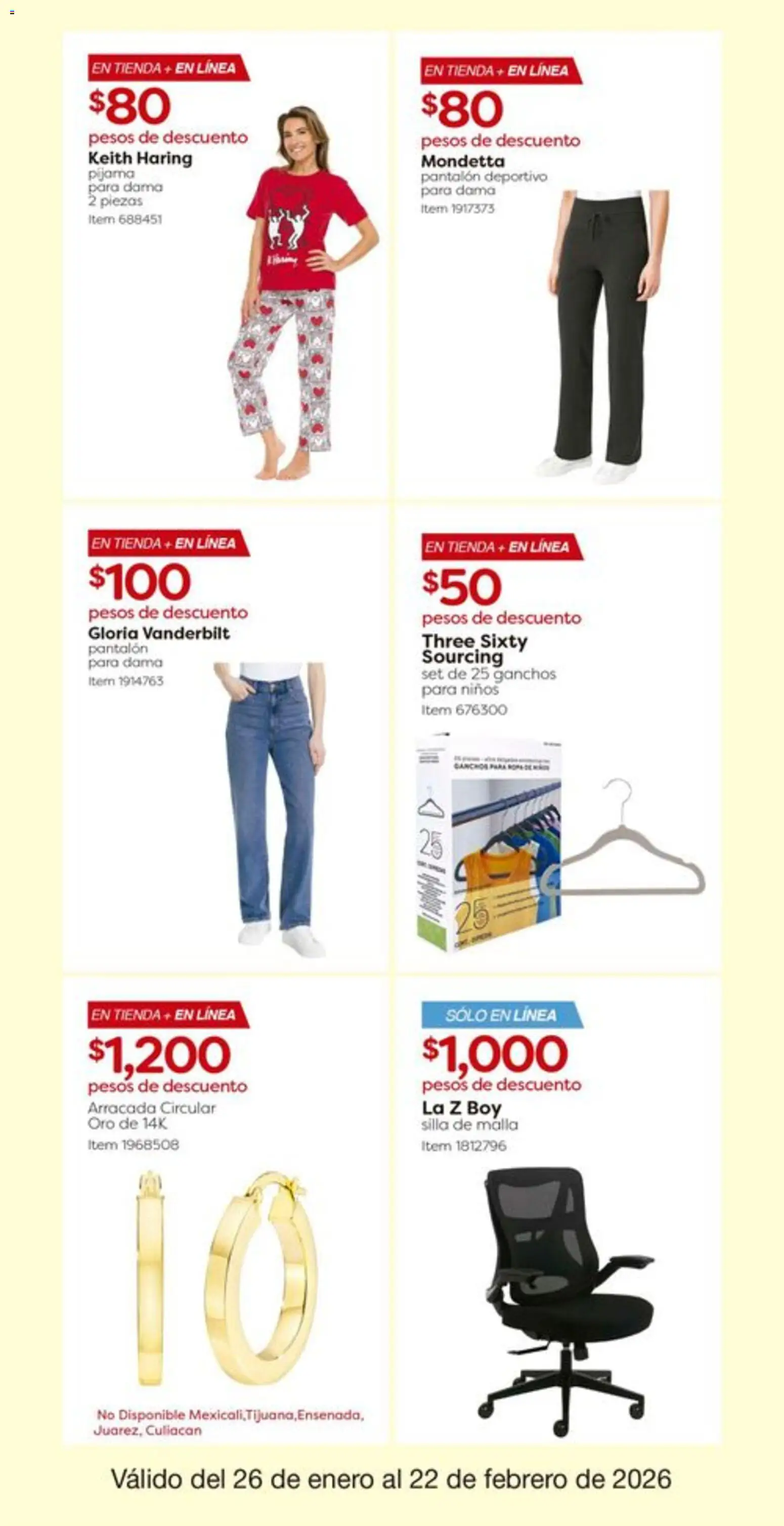 Nuevas ofertas de Costco válidas en toda la República Mexicana desde el 26.01.2026. ¡Encuentra las mejores ofertas en Costco catálogo! | Página: 13 | Productos: Pijama, Silla, Malla, Pants