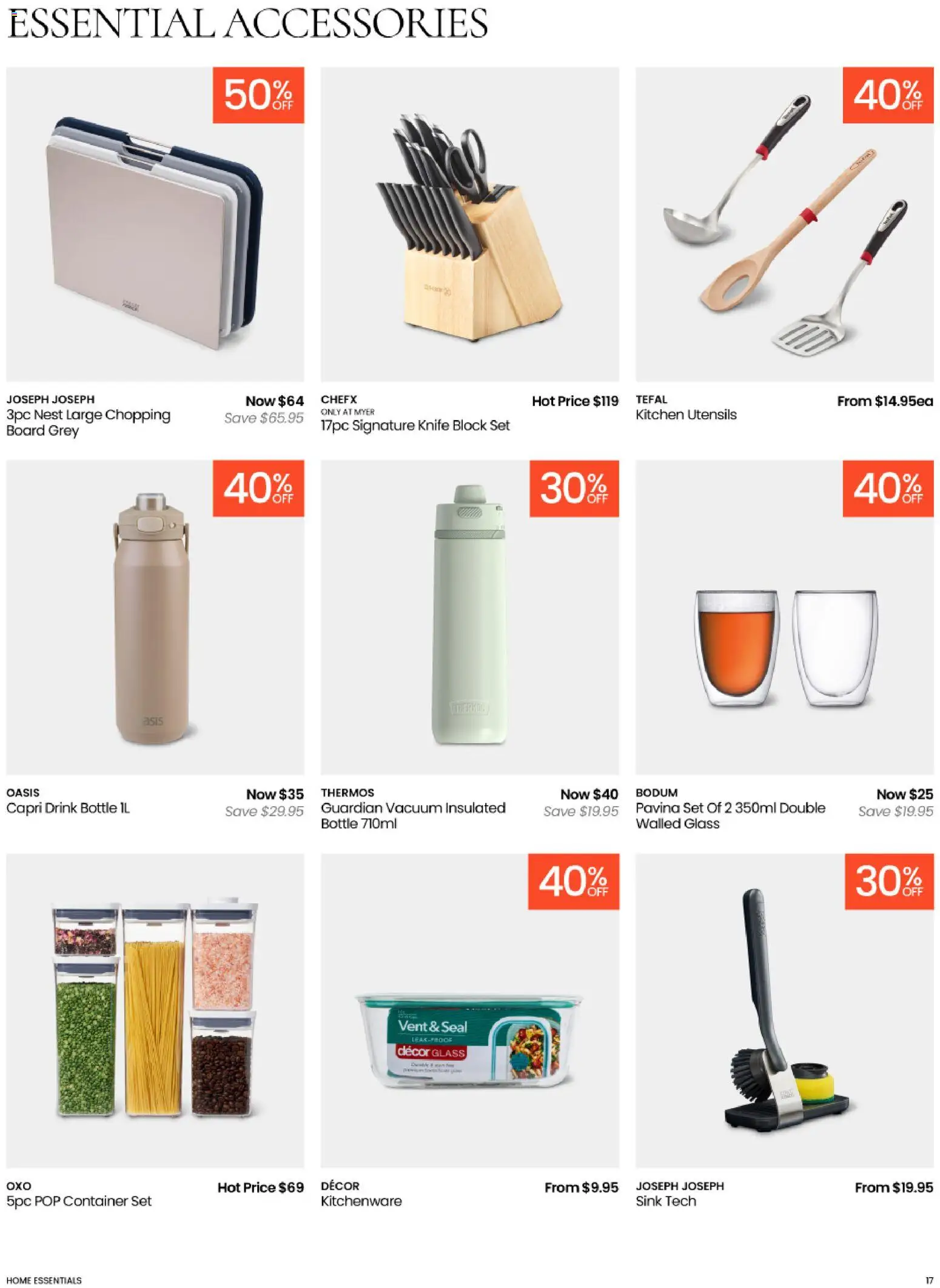 Myer catalogue - valid from 10.02.2026 | Page: 17 | Products: Decor, Sink, Utensils, Accessories