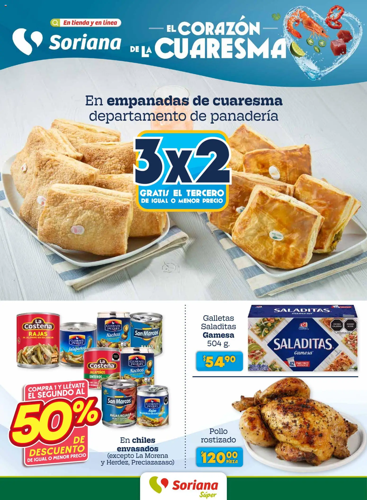 Nuevas ofertas de Soriana Fin de Semana Súper: Juárez válidas en toda la República Mexicana desde el 19.03.2026. ¡Encuentra las mejores ofertas en Soriana Fin de Semana Súper: Juárez! | Página: 1 | Productos: Pollo, Galletas, Panadería